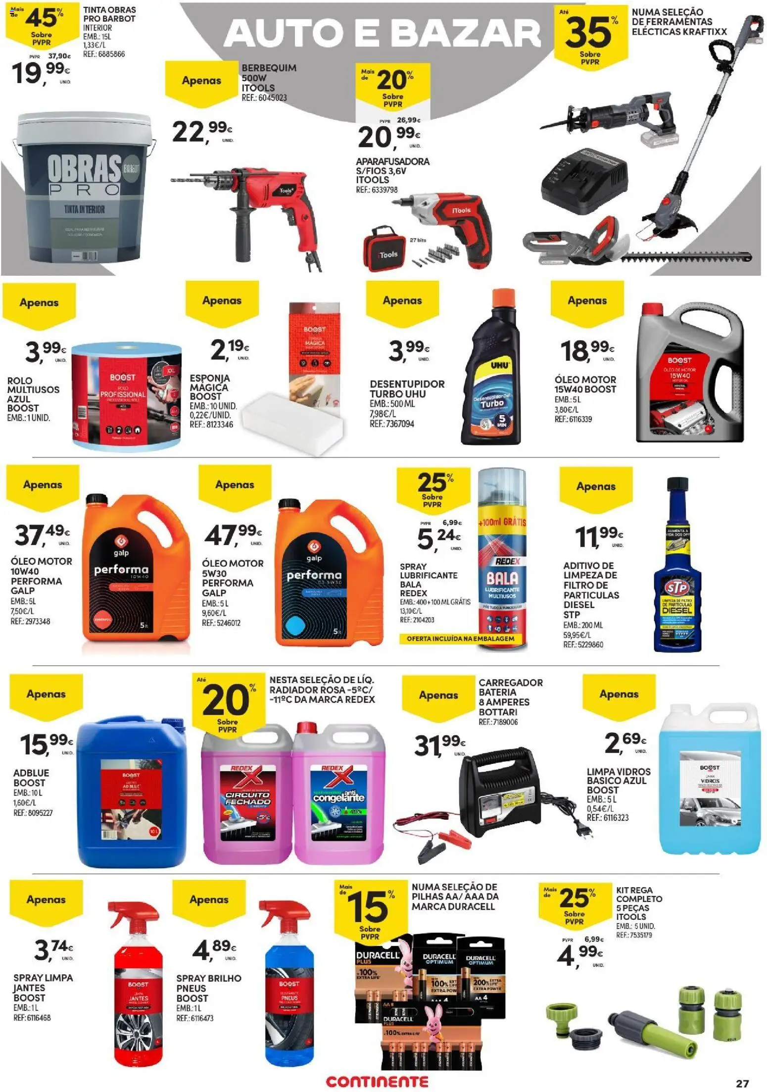Continente Açores │ válido de 09/07/2026 | Página: 27 | Produtos: Tinta, Ferramentas, Radiador, Óleo