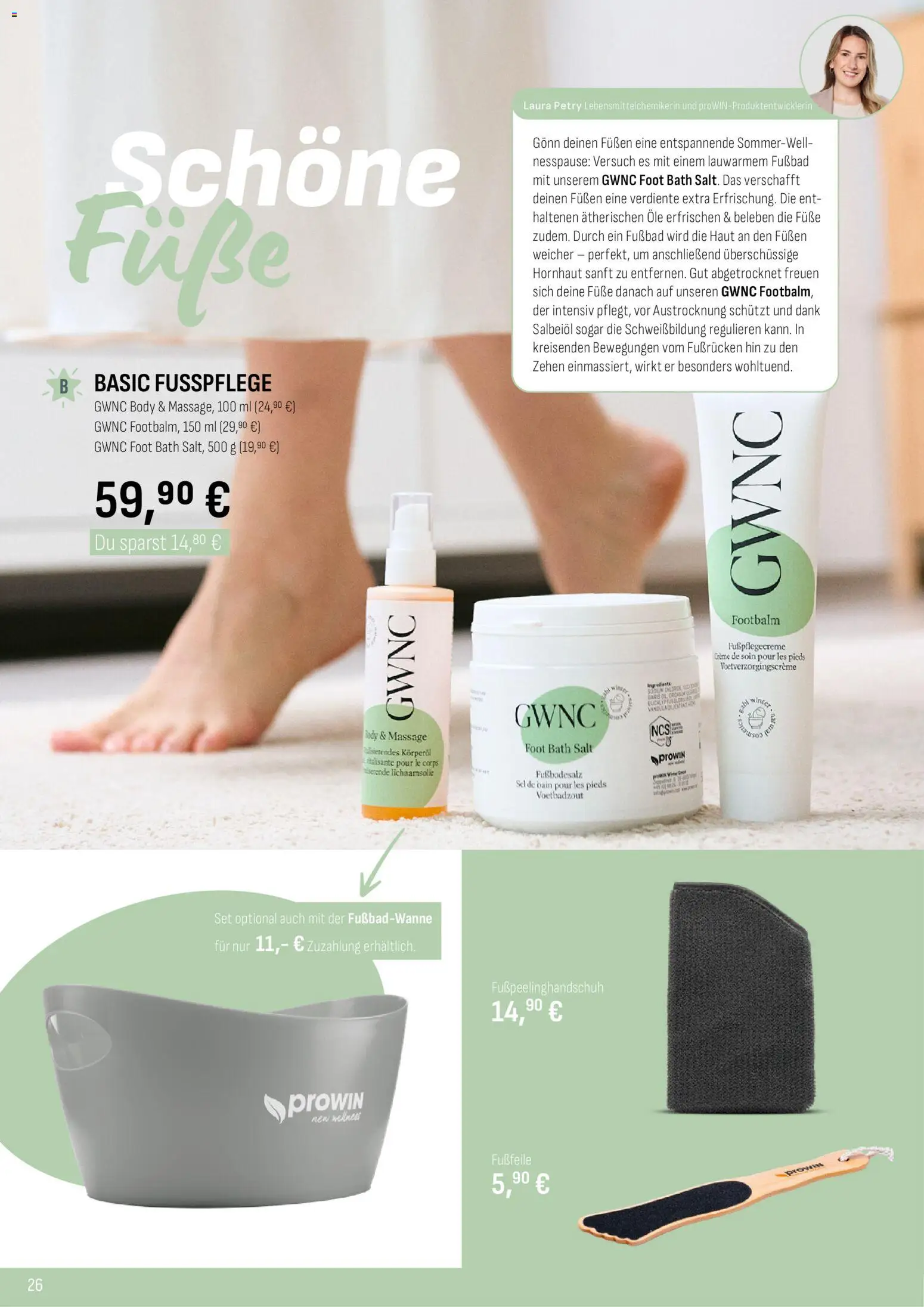 Katalog ProWin New Wellness April / September 2026 – gültig ab 01.04.2026 | Seite: 26 | Produkte: Fußbad