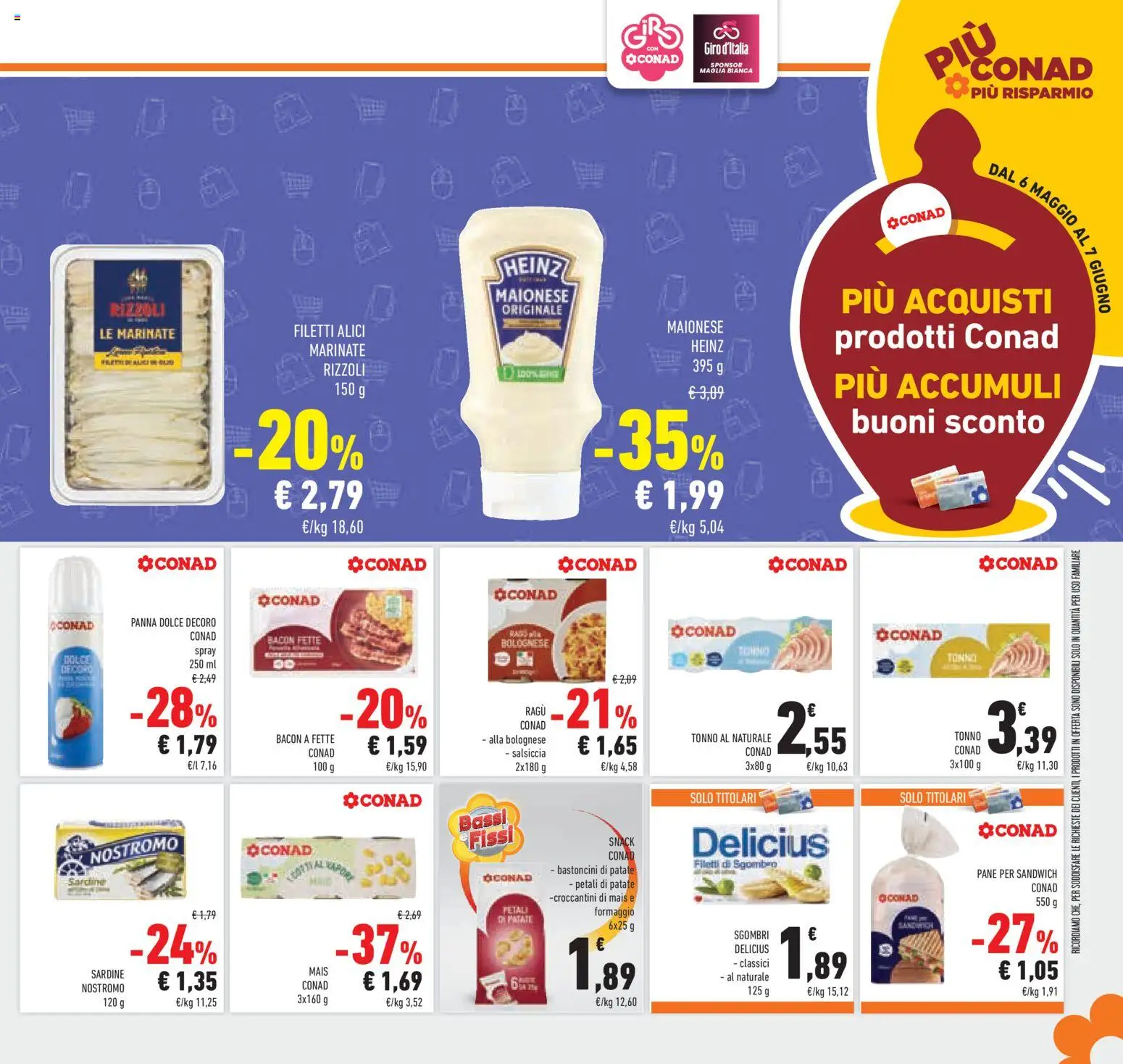 Volantino Conad del 06.05.2026 | Pagina: 31 | Prodotti: Maionese, Formaggio, Salsiccia, Sgombro