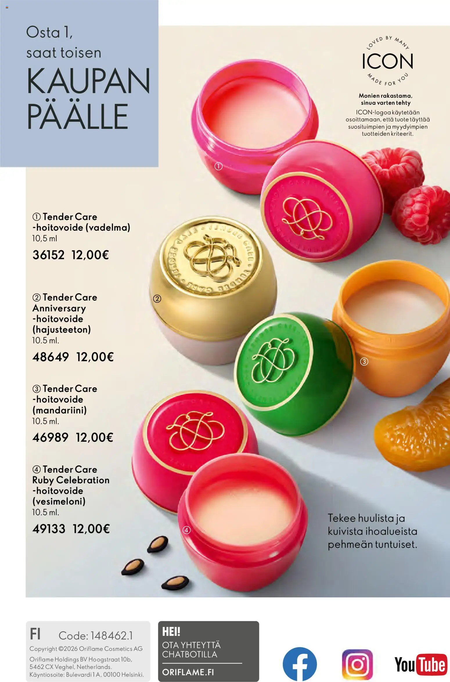 Oriflame - Esite 08 – voimassa 03.06.2026 alkaen | Sivu: 164 | Tuotteet: Vadelma, Vesimeloni