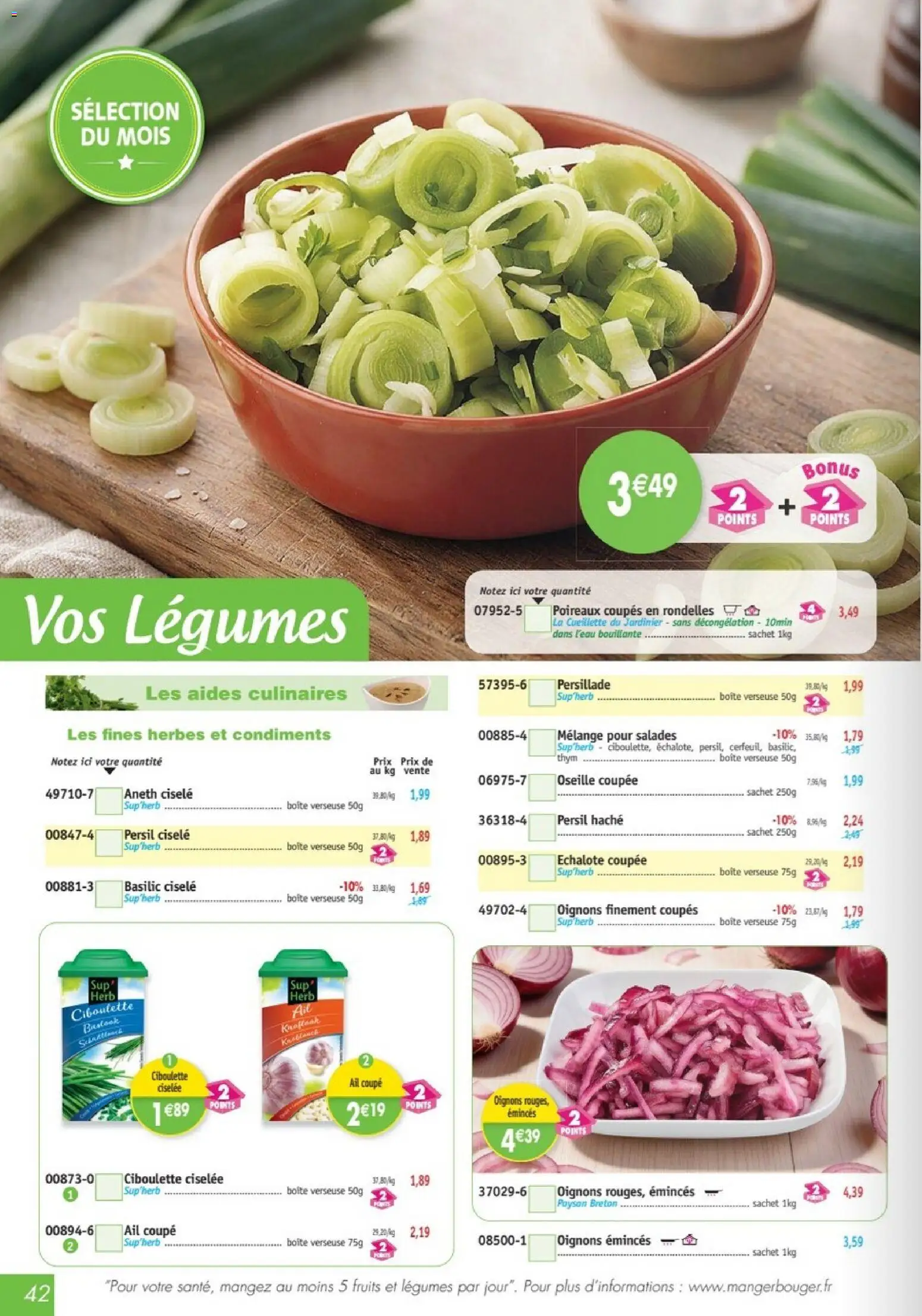 {H1} | Page: 42 | Produits: Aneth, Oseille, Persil, Thym