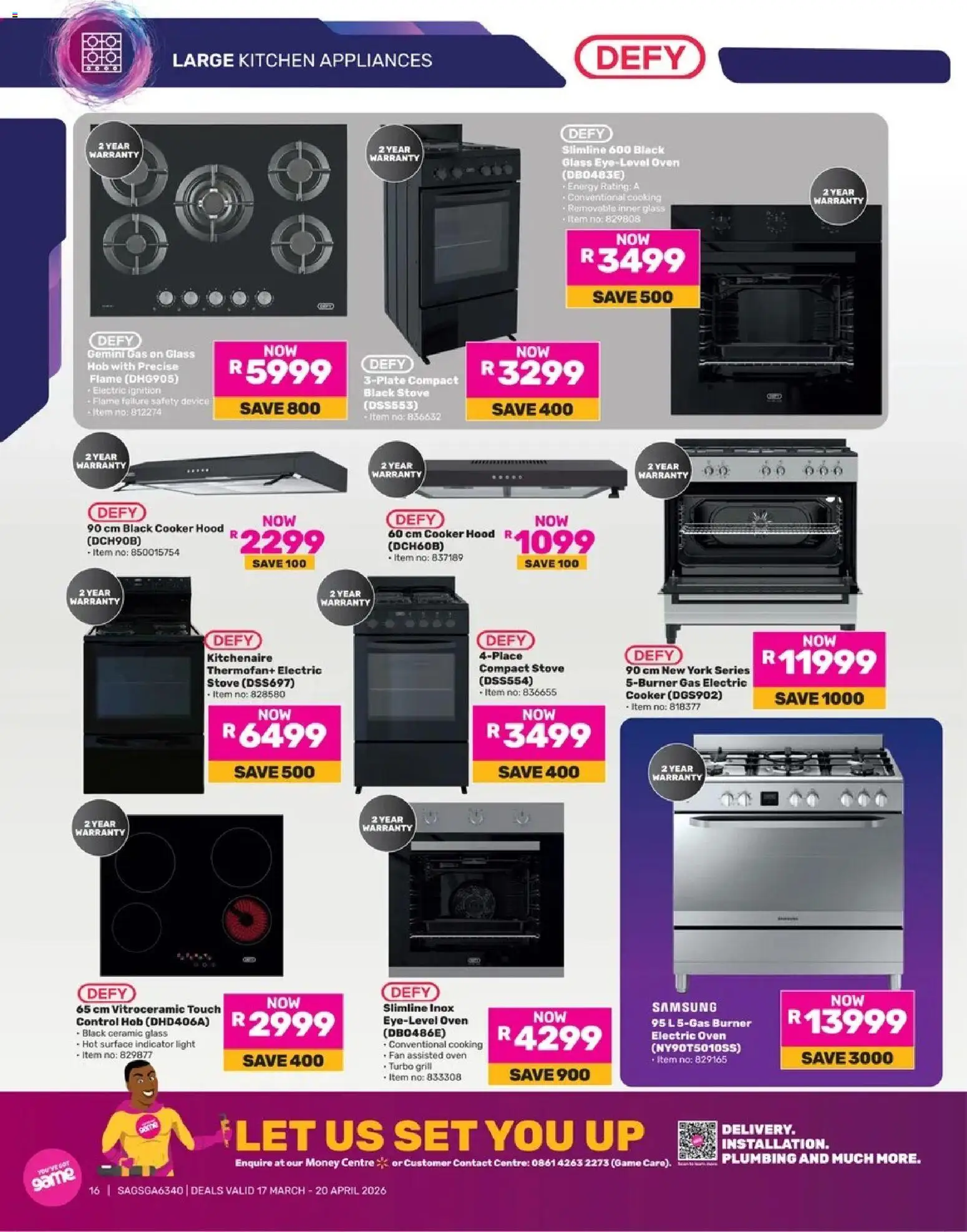 Game Catalogue valid from 17.03.2026 | Page: 16 | Products: Stove, Fan, Grill, Oven