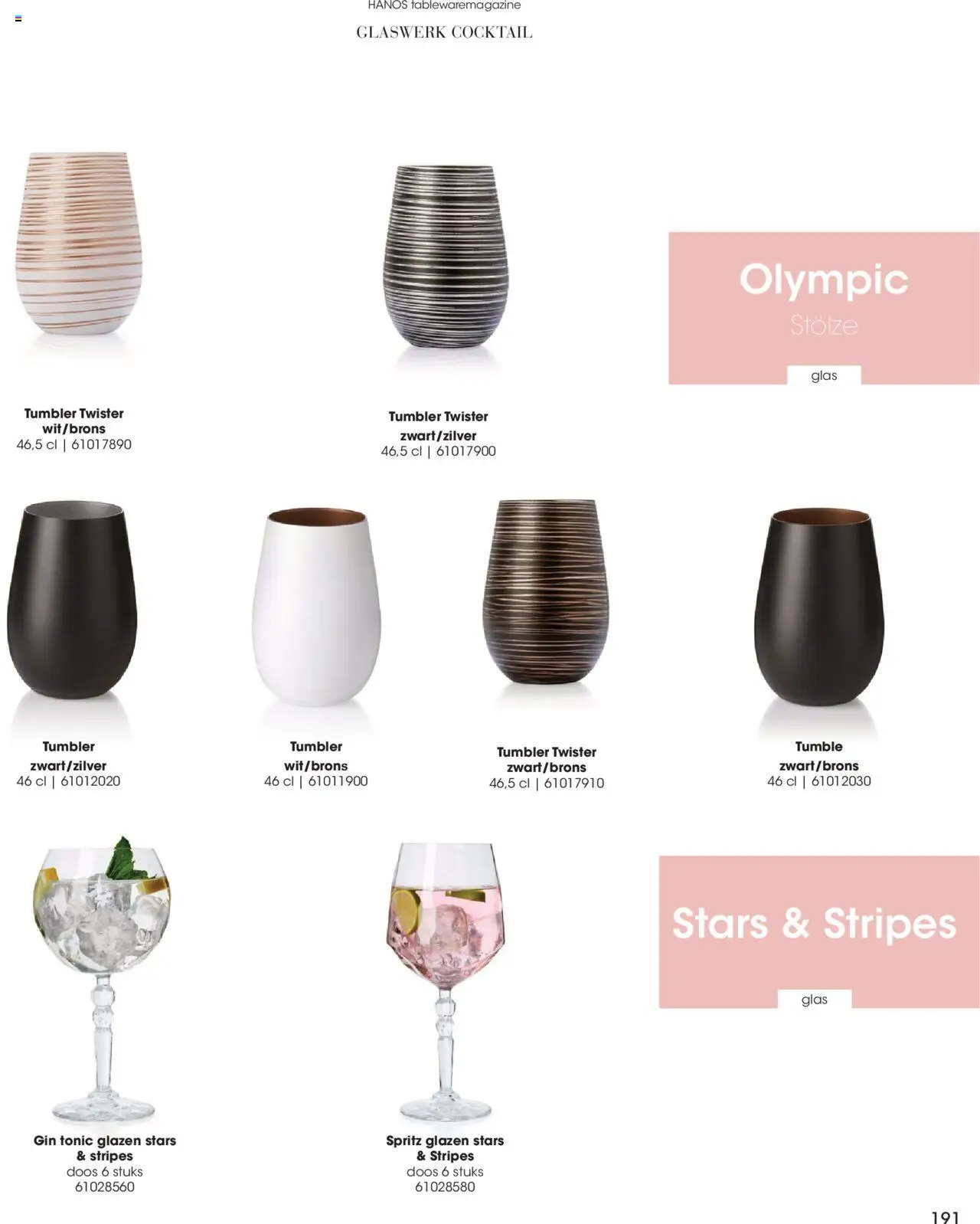 {H1} | Pagina: 191 | Producten: Tonic, Gin, Glas