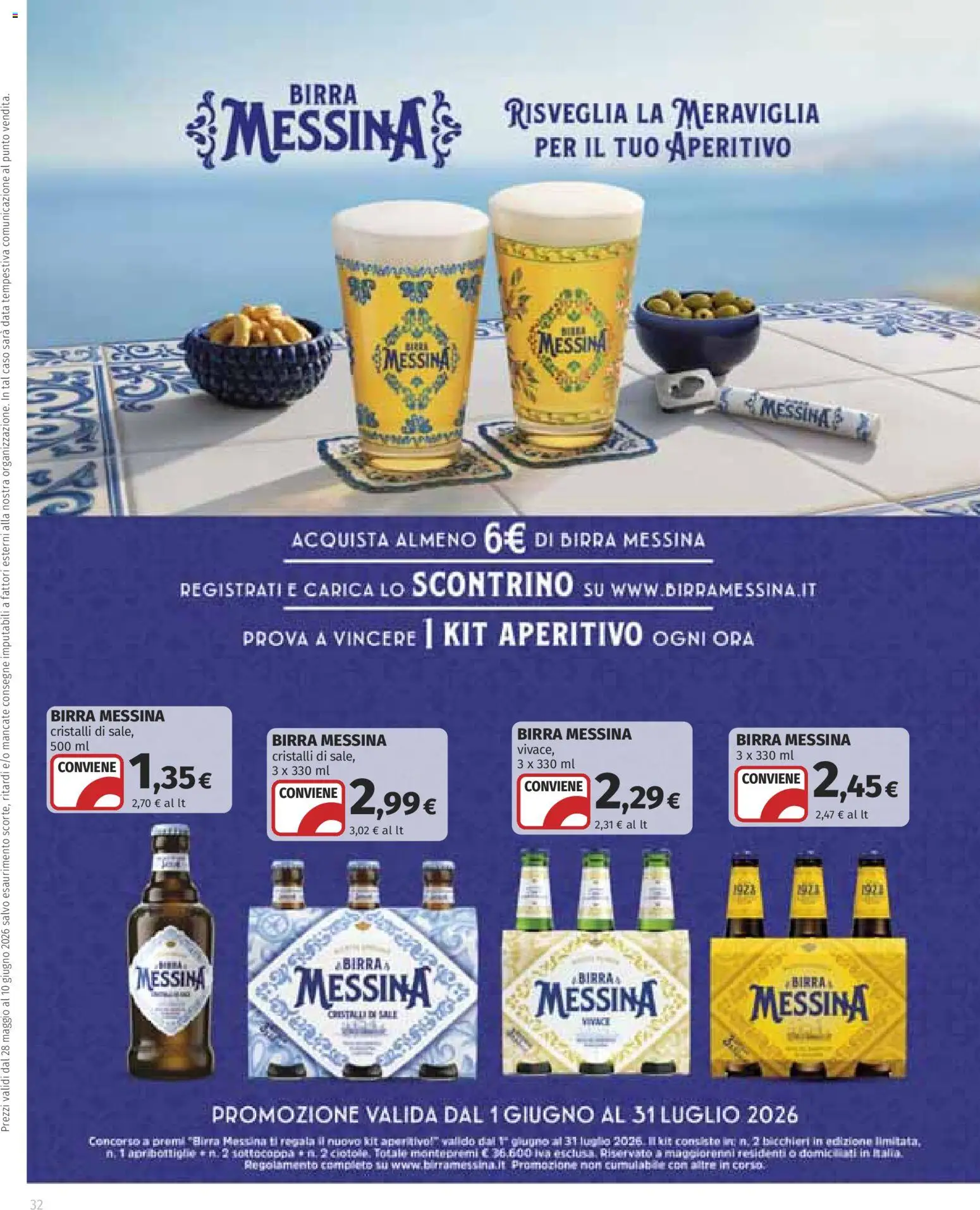Volantino COOP del 28.05.2026 | Pagina: 32 | Prodotti: Birra, Data, Birra messina, Aperitivo