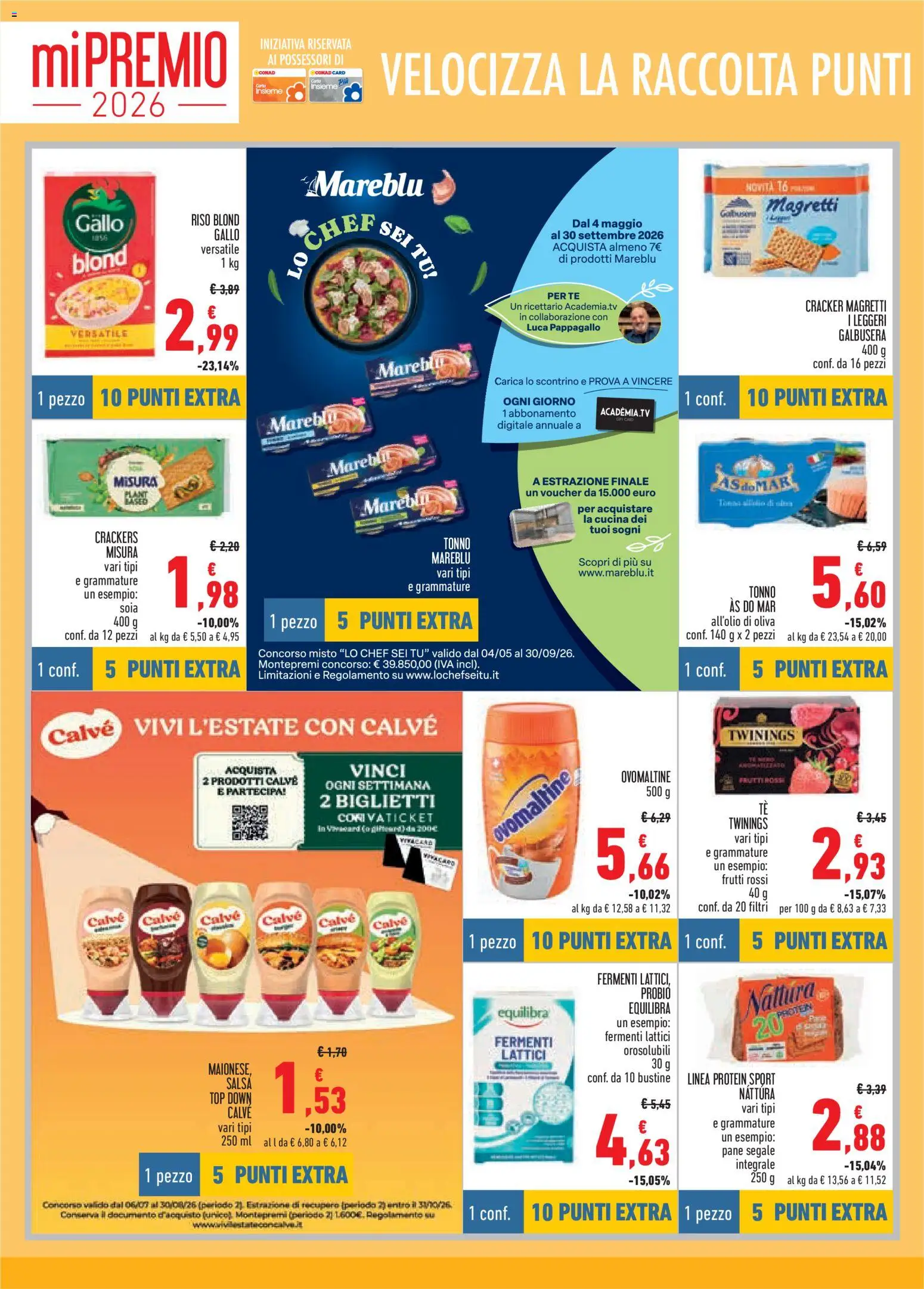 Volantino Conad del 16/07/2026 | Pagina: 6 | Prodotti: Riso, Top, Crackers, Tonno