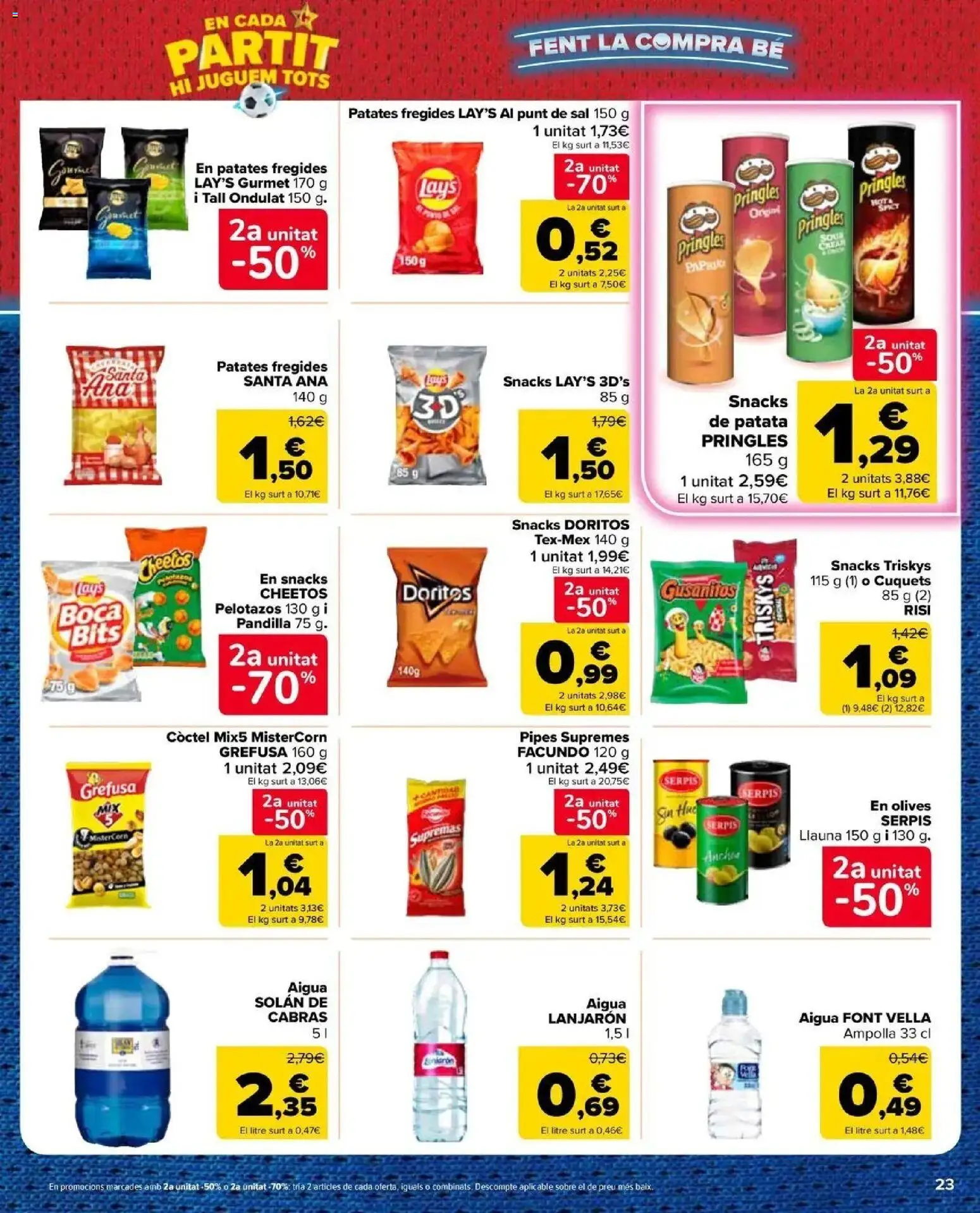 Carrefour Market - 2ª unidad al -50% │ válido desde el 10/07/2026 | Página: 23 | Productos: Snacks, Sal