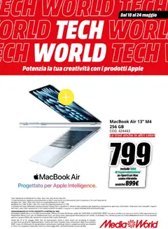 Anteprima del volantino Media World volantino Tech World valido a partire dal 18.05.2026 | Pagina: 3 | Prodotti: Macbook air, Macbook