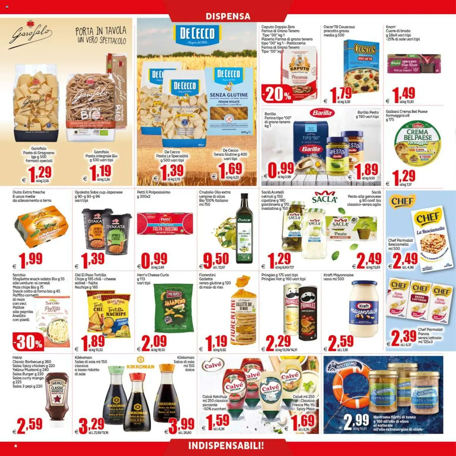 Volantino Elite Supermercati del 04/09/2026 | Pagina: 4 | Prodotti: Ketchup, Ceci, Vino, Penne