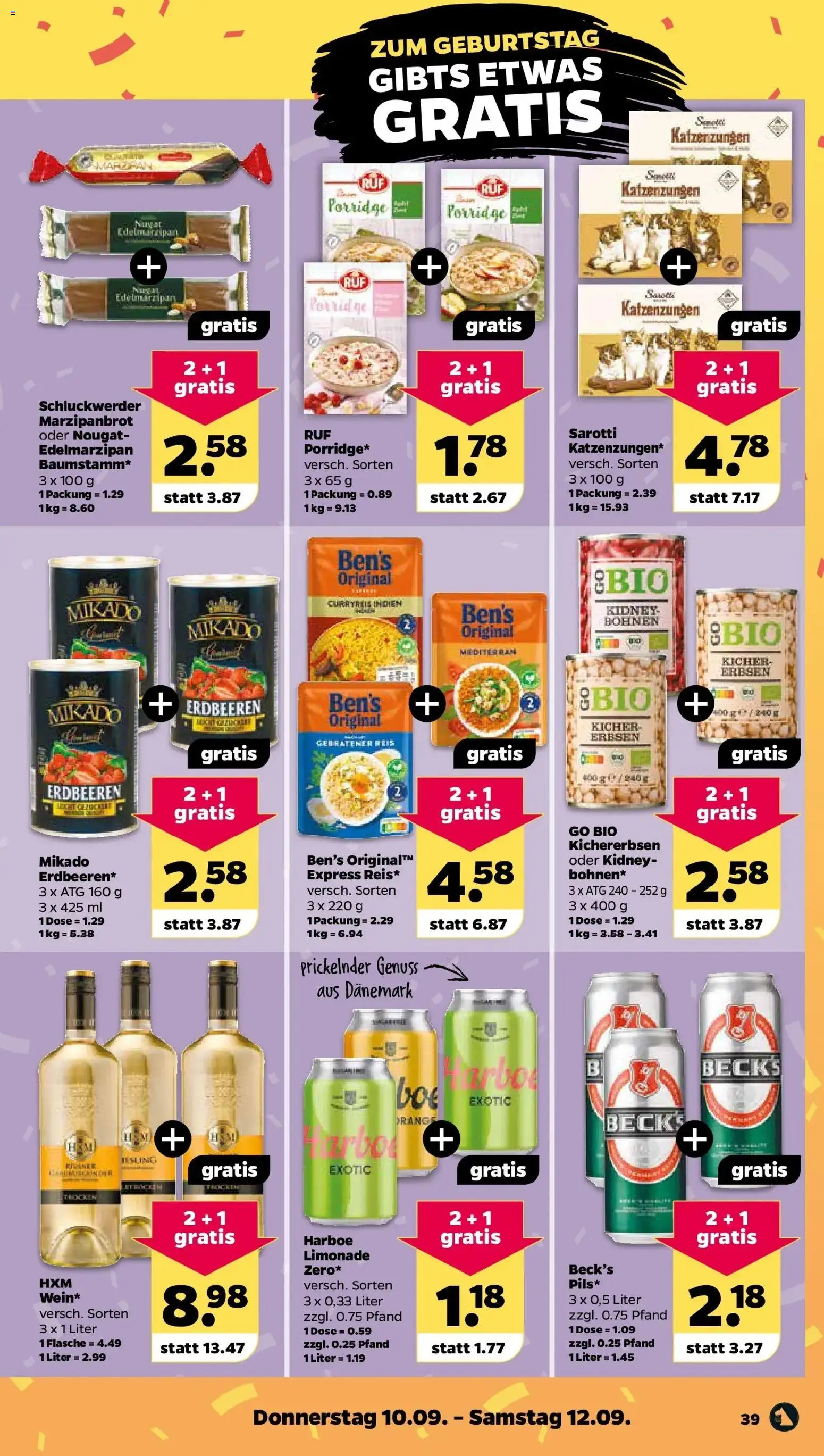 Netto Aktueller Prospekt ab 06.09.2026 → Angebote nächste Woche | Seite: 43 | Produkte: Limonade, Reis, Erdbeeren, Erbsen