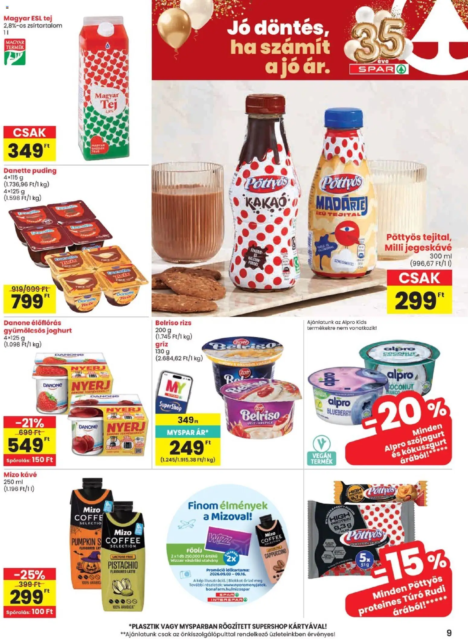 Spar akciós ujság - amely érvényes a következő dátumtól: 2026.09.10. | Oldal: 9