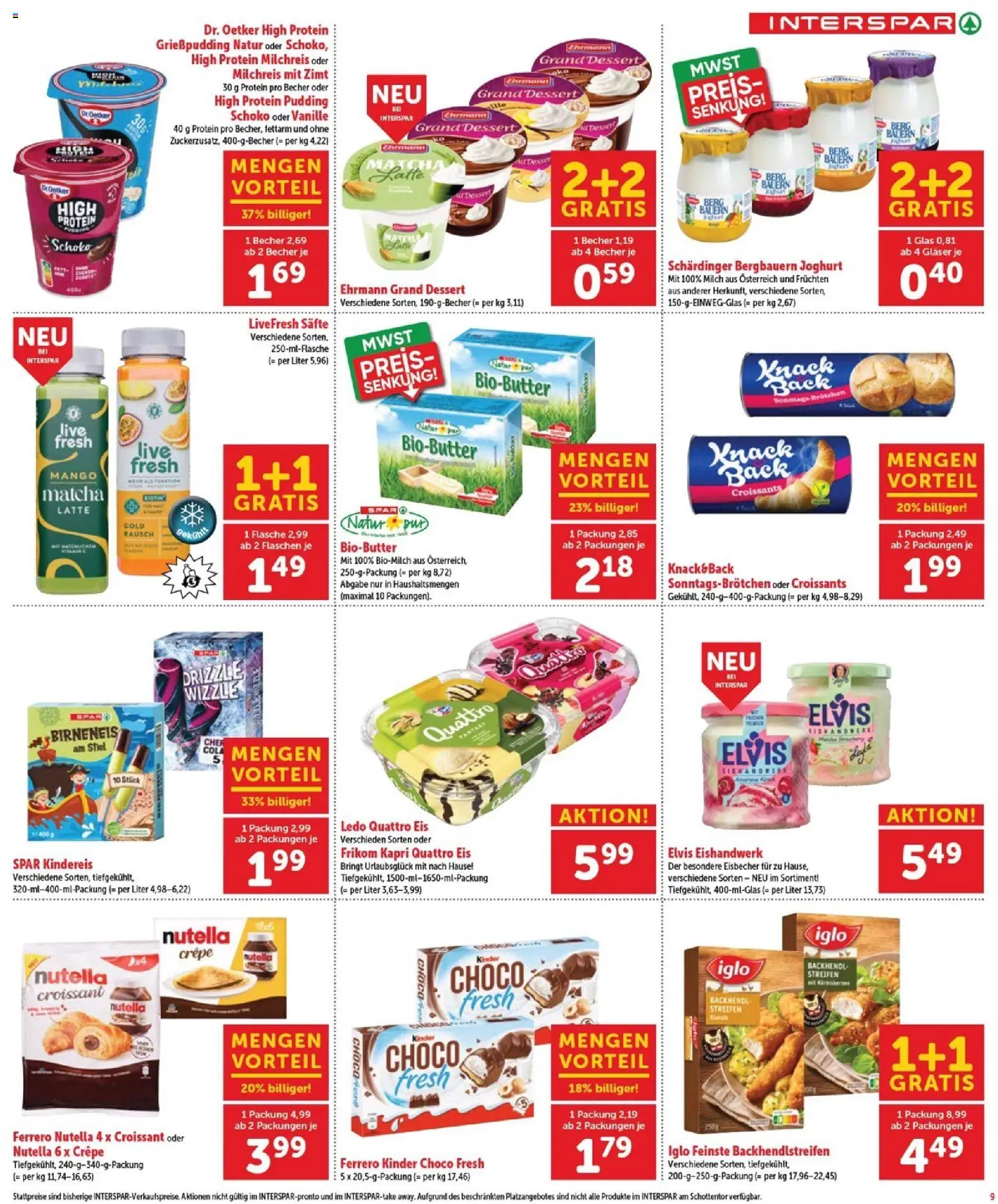 Interspar Flugblatt - Burgenland gültig ab 16.07.2026 | Seite: 10 | Produkte: Eis, Mango, Milch, Joghurt
