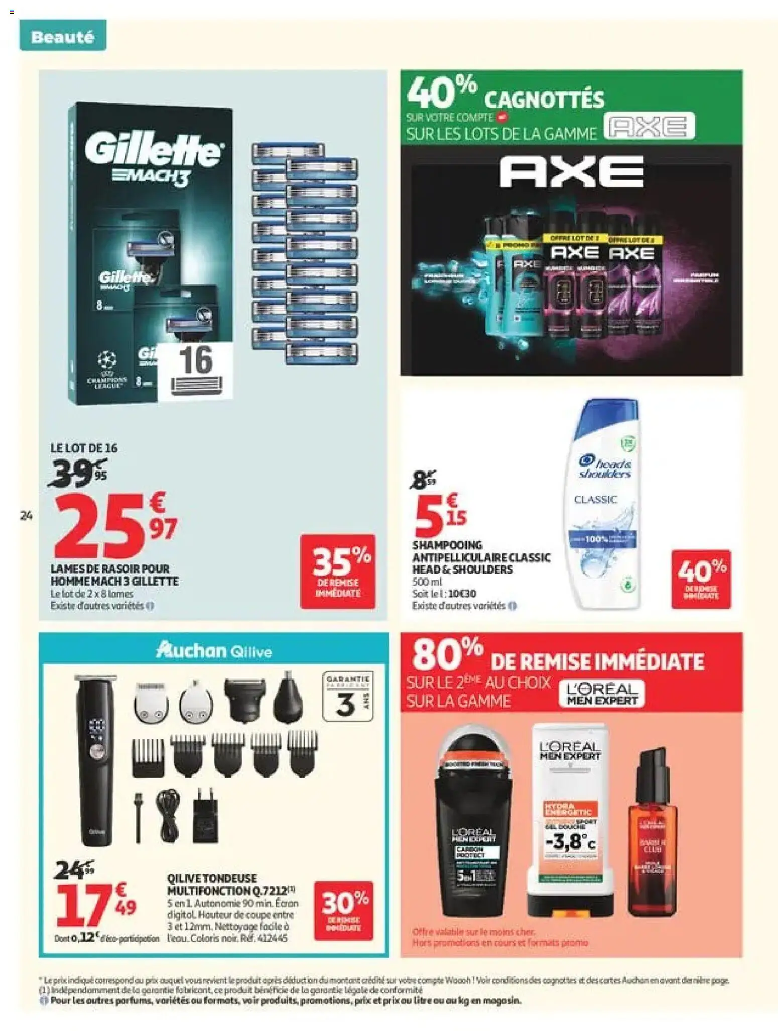 {H1} | Page: 24 | Produits: Head & Shoulders, Axe, Shampooing, Shampooing antipelliculaire