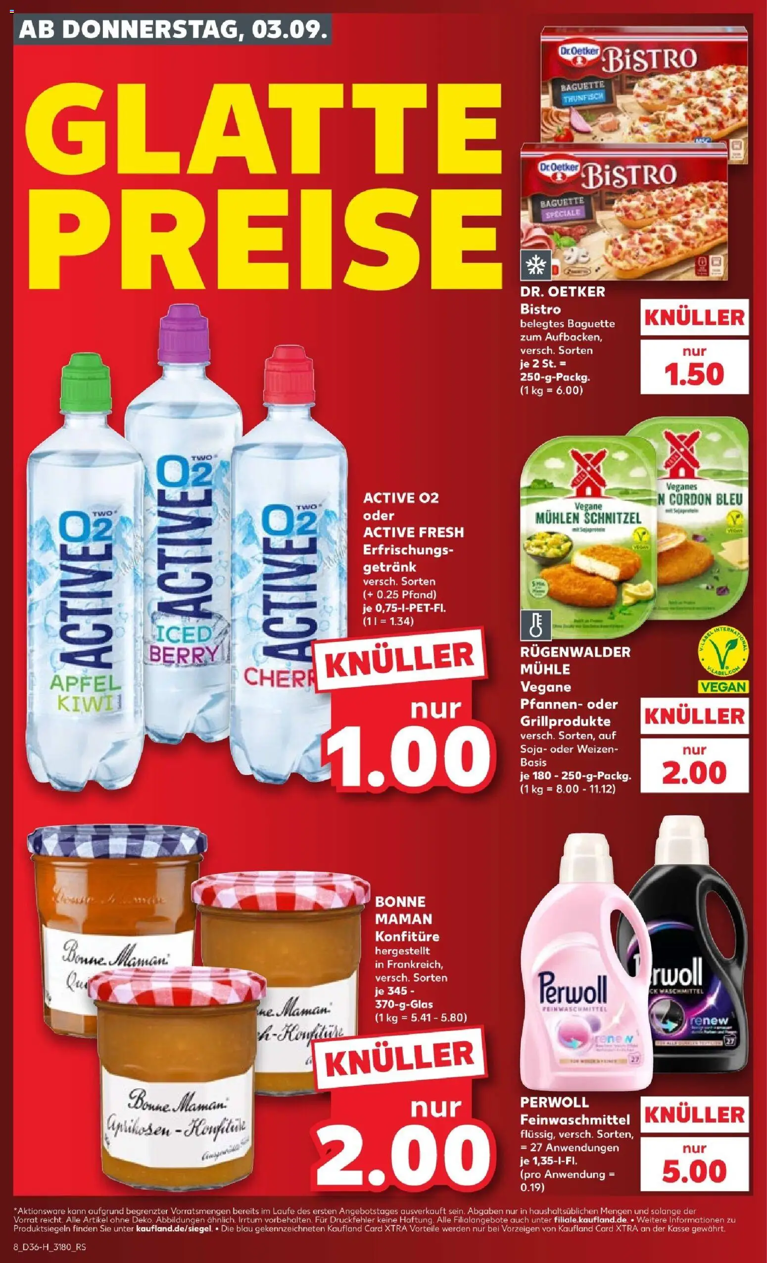 Kaufland Prospekt Leipzig – gültig ab 03.09.2026 | Seite: 8 | Produkte: Äpfel, Baguette, Waschmittel, Bonne maman