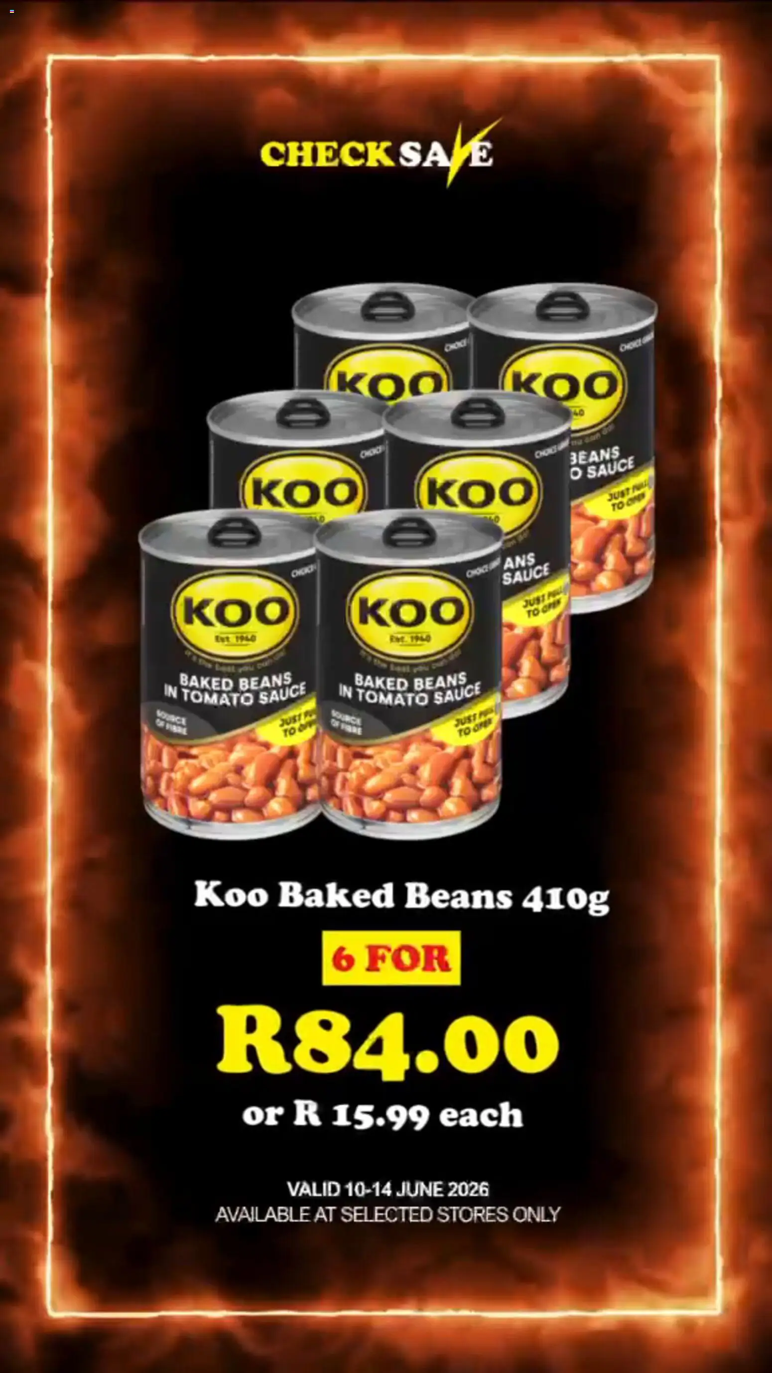 New Check Save catalogue – valid from 10.06.2026 | Page: 13 | Products: Beans, Baked beans, Tomato sauce, Sauce