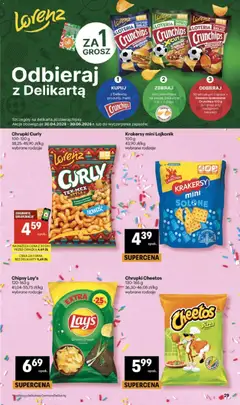 Pogląd oferty "Delikatesy Centrum gazetka" - ważna od 07.05.2026 | Strona: 29 | Produkty: Chipsy, Chrupki, Krakersy, Pizza