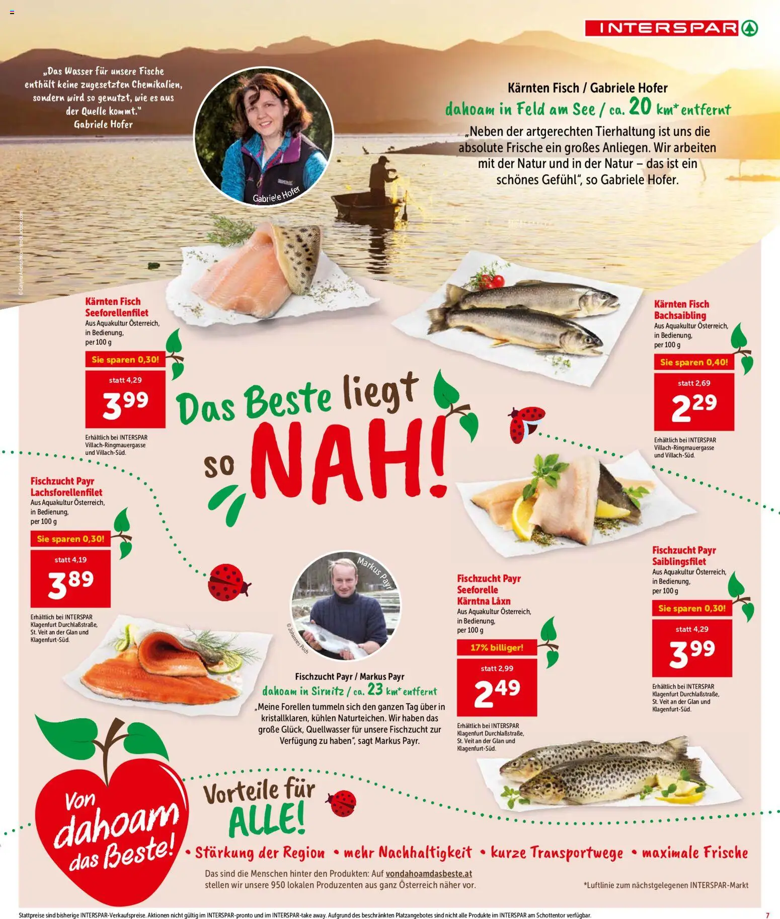 Interspar Flugblatt - Kärnten gültig ab 29.05.2026 | Seite: 7 | Produkte: Wasser, Fisch