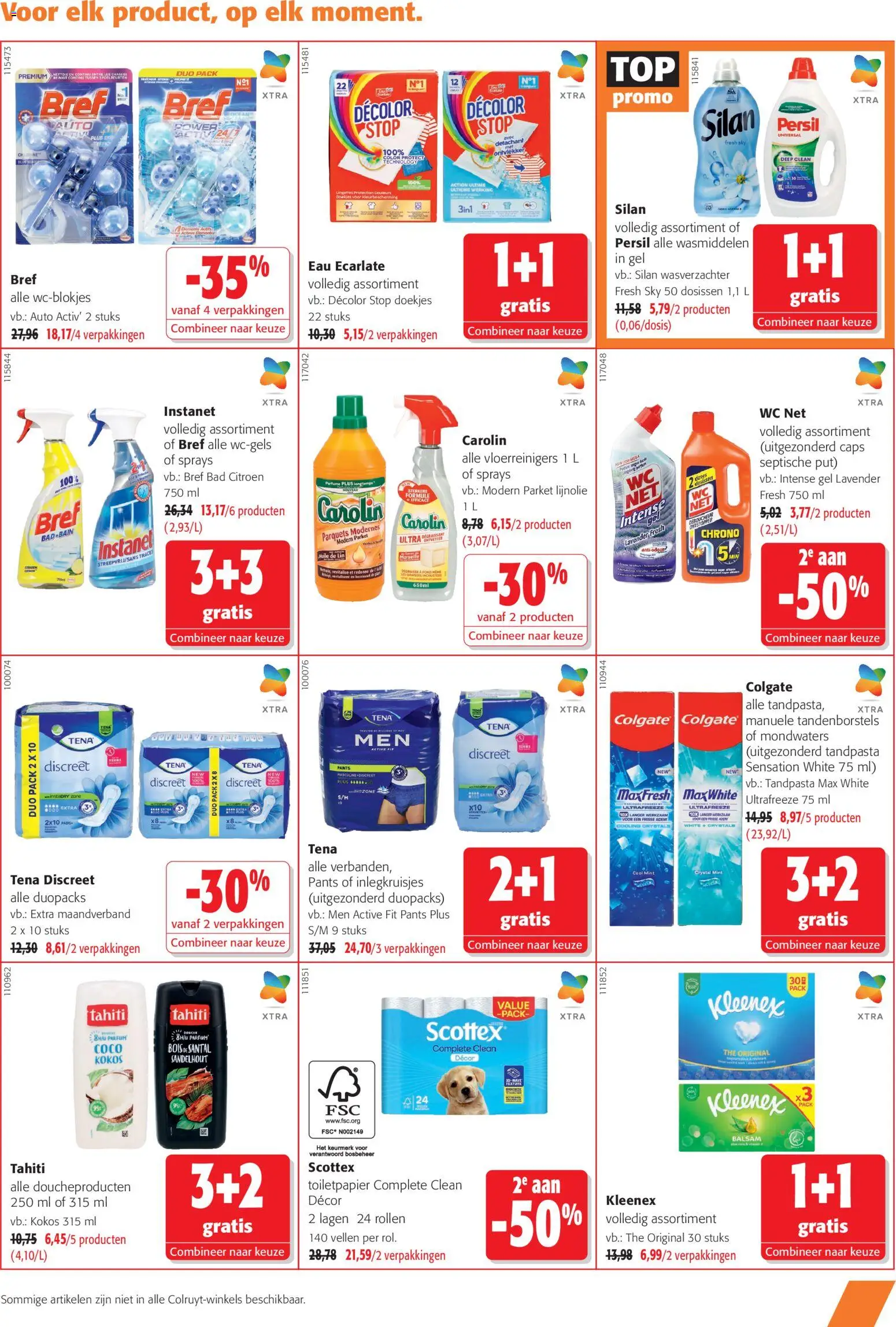 {H1} | Pagina: 19 | Producten: Inlegkruisjes, Doekjes, Toiletpapier, Parfum