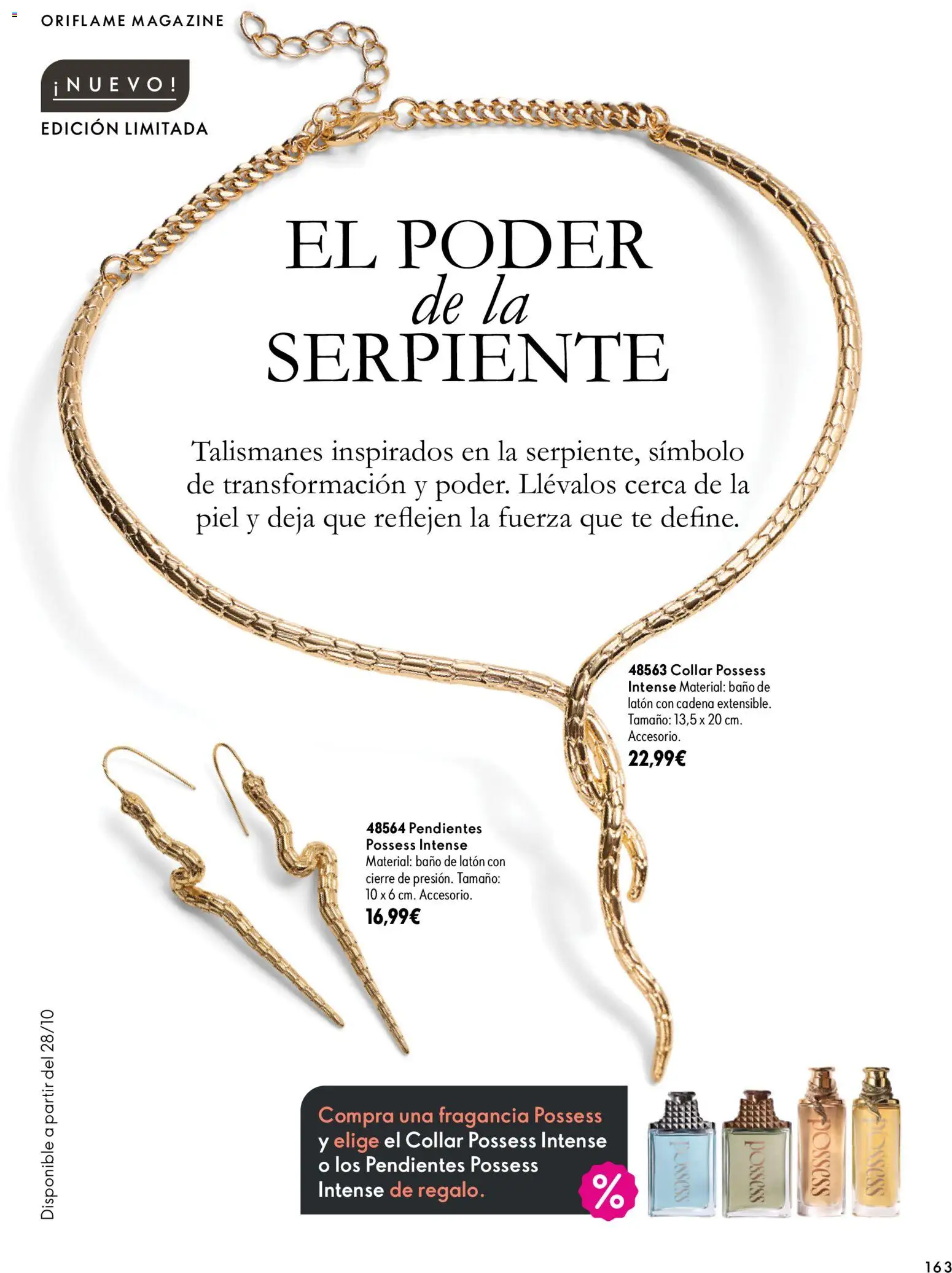 Oriflame - Catálogo Campaña 14 │ válido desde el 07/10/2026 | Página: 163 | Productos: Fragancia, Pendientes, Té, Baño
