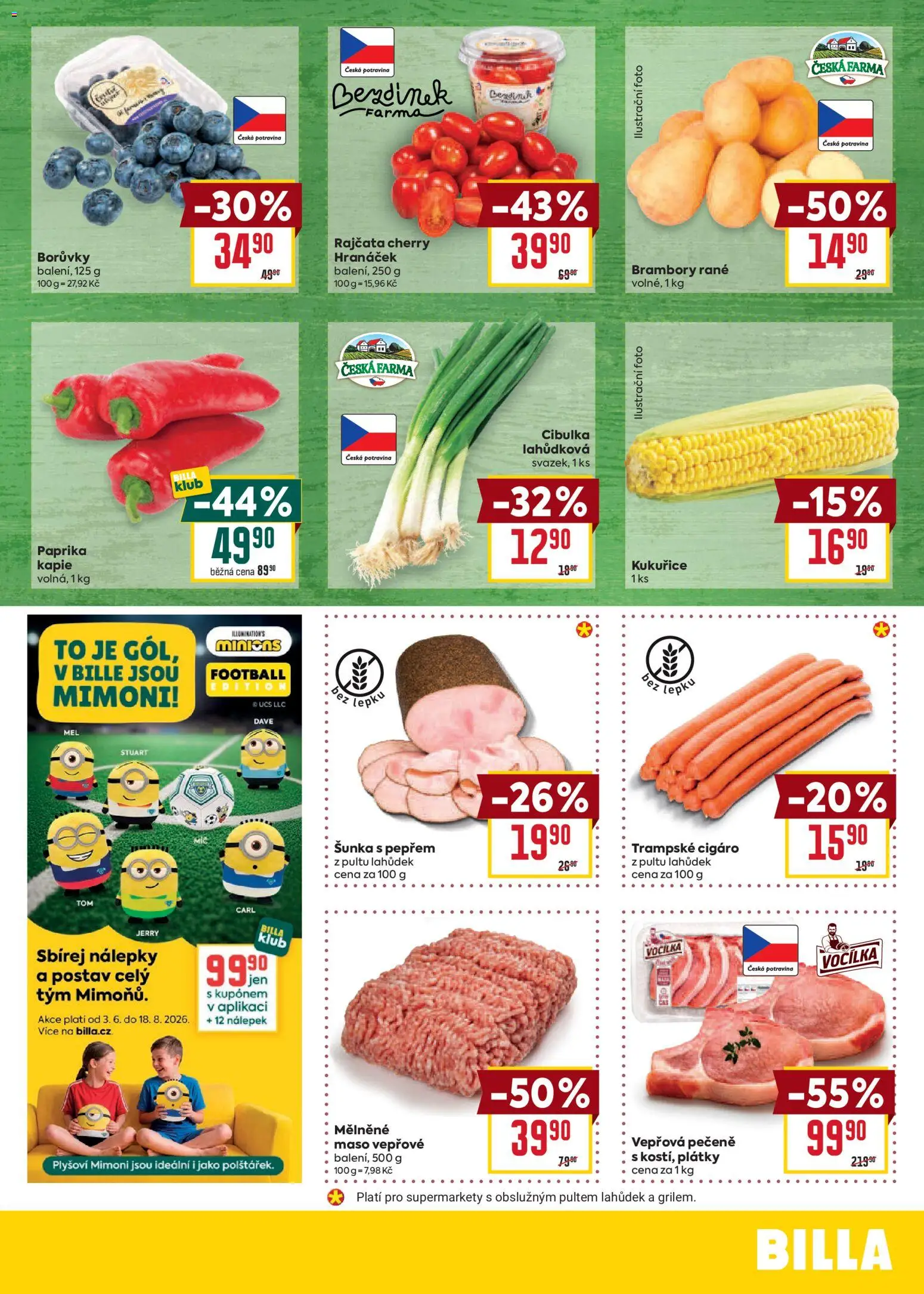 Billa Malý leták od 15.07.2026 | Strana: 3 | Produkty: Vepřová pečeně, Nálepky, Paprika, Brambory