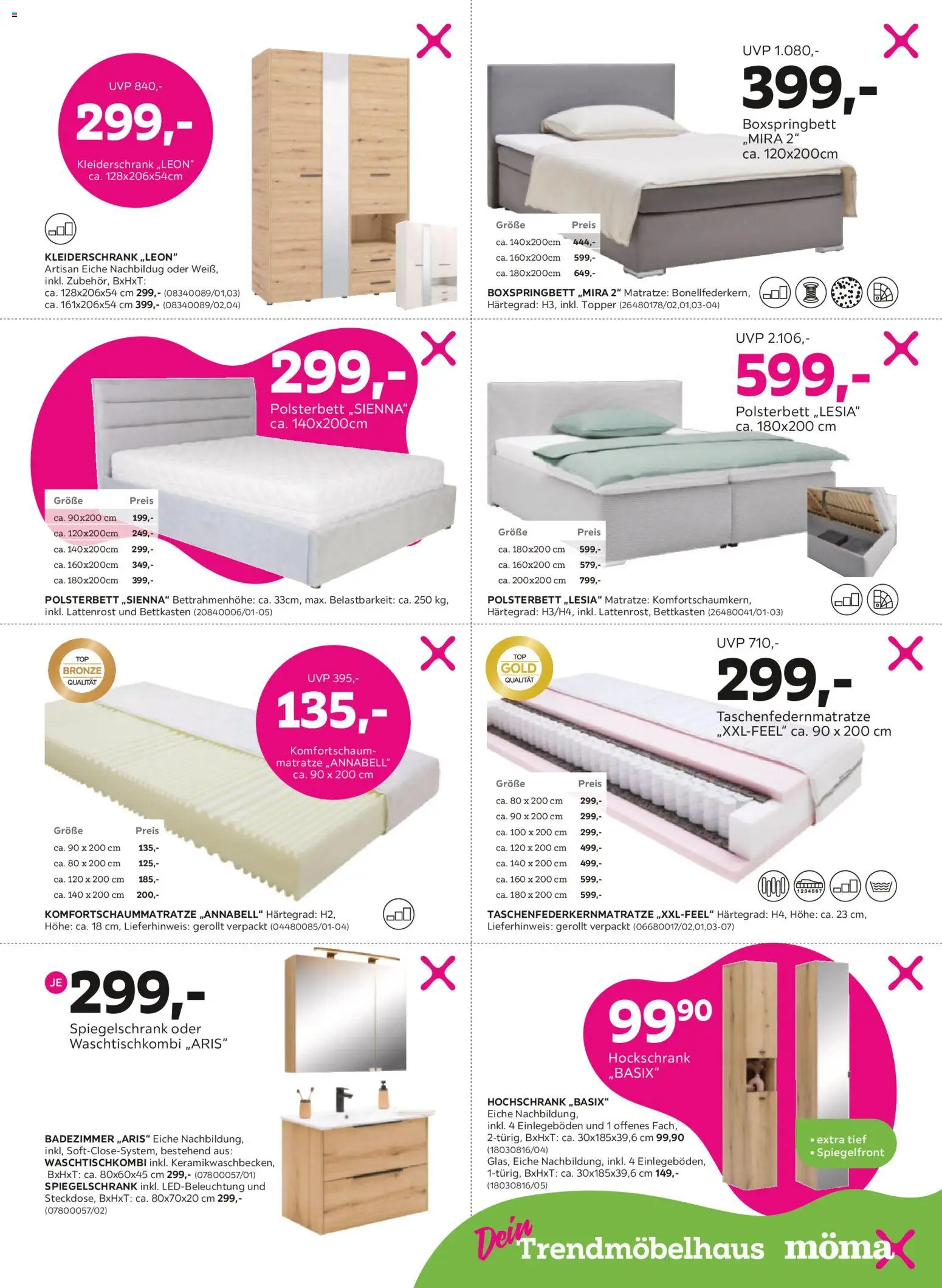 Mömax Prospekt – gültig ab 01.06.2026 | Seite: 3 | Produkte: Matratze, Kleiderschrank, Lattenrost, Polsterbett