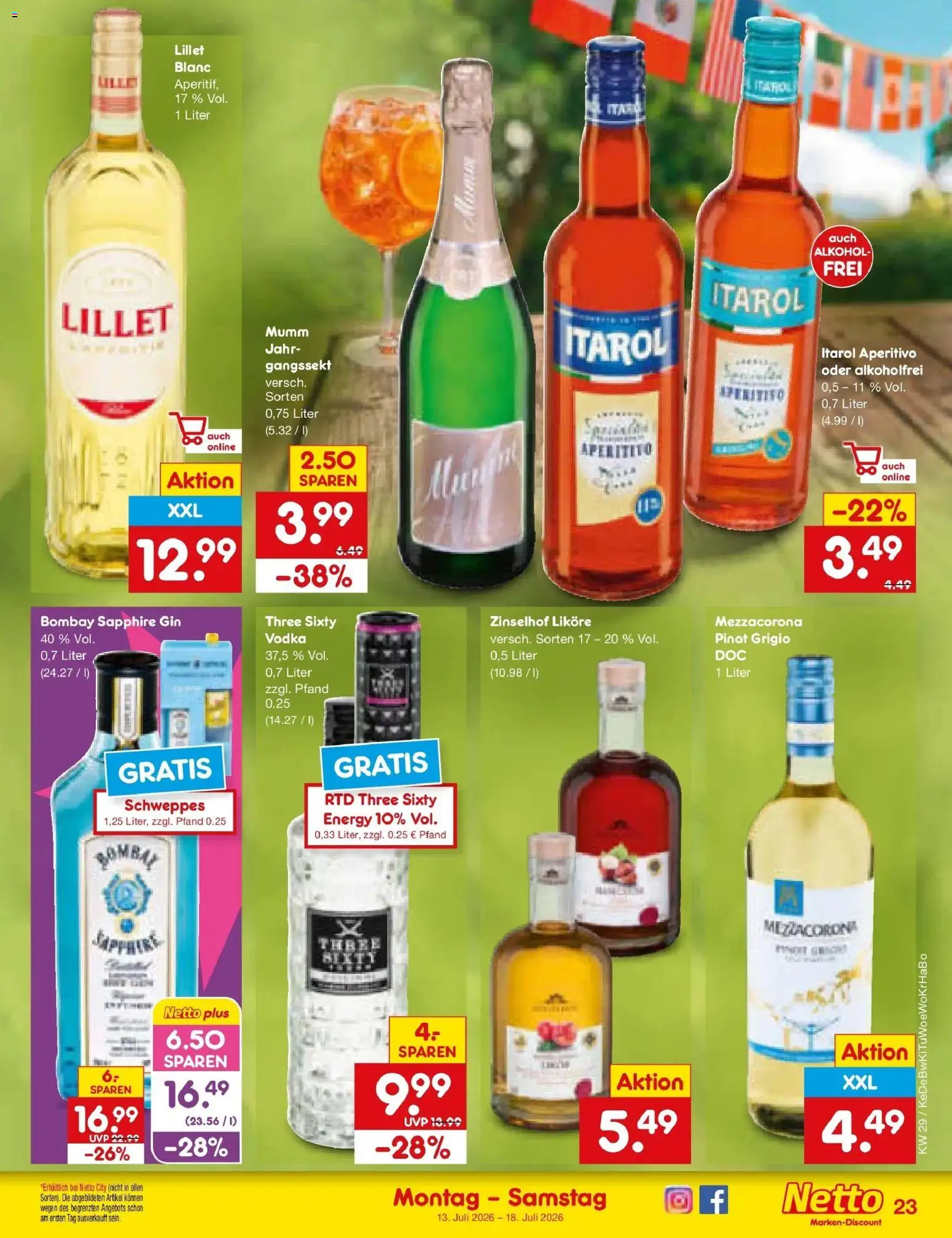 Netto Marken-Discount Prospekt Ludwigshafen-Edigheim – gültig ab 13.07.2026 | Seite: 31 | Produkte: Energy, Schweppes, Vodka, Gin