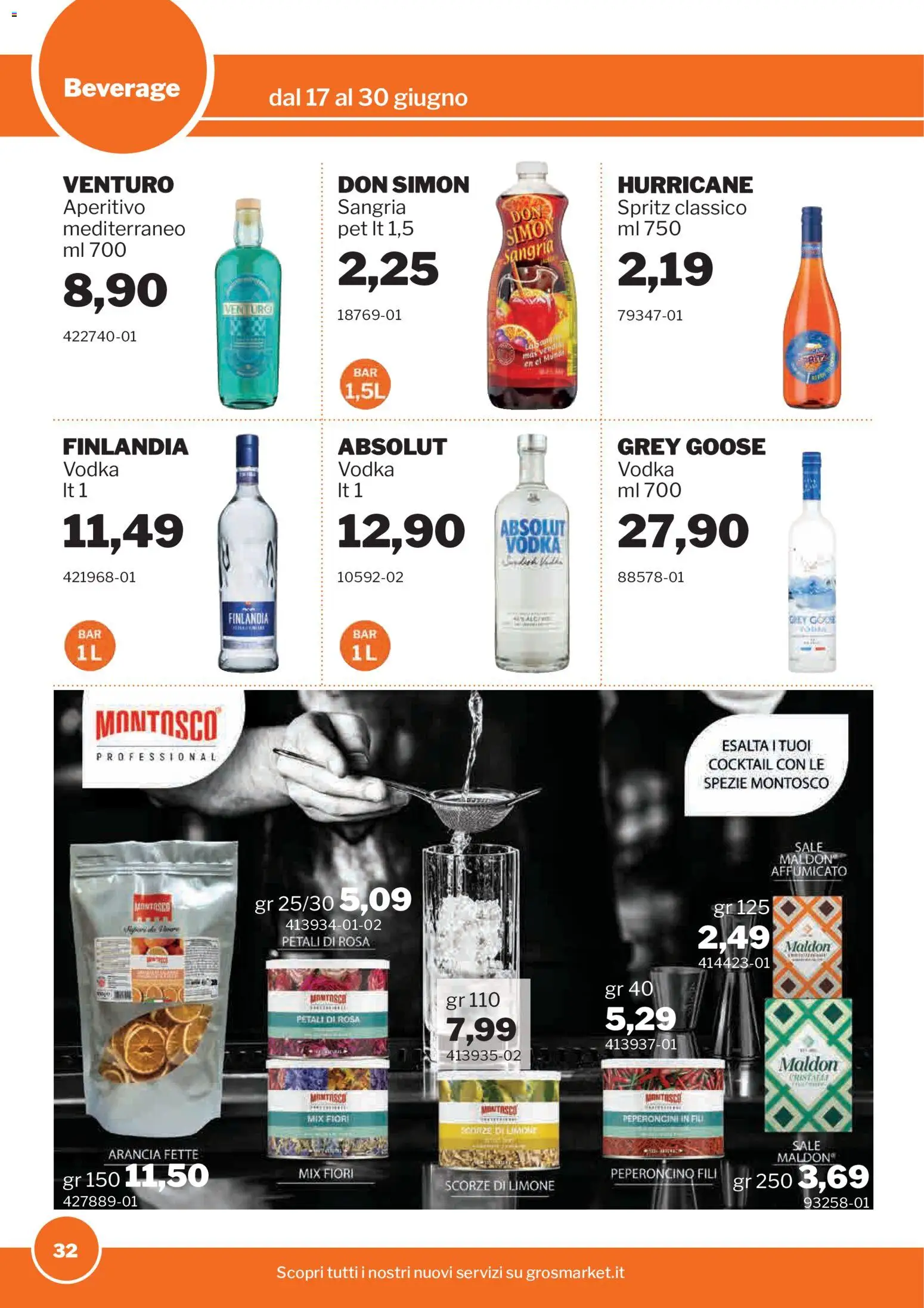 Volantino Sogegross del 17.06.2026 | Pagina: 32 | Prodotti: Spezie, Limone, Peperoncino, Aperitivo