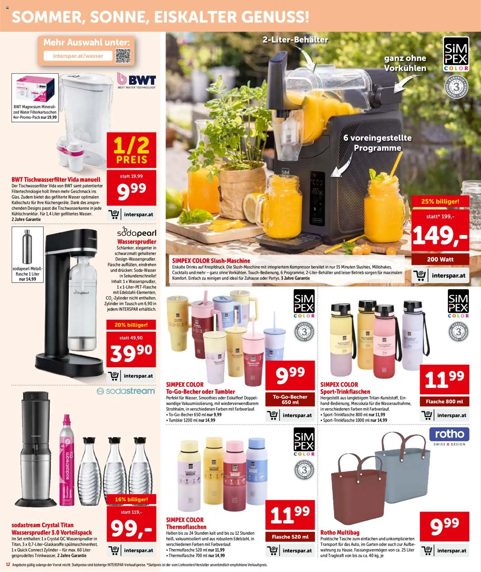 Interspar Flugblatt - Tirol gültig ab 11.06.2026 | Seite: 12 | Produkte: Wasser, Tasche