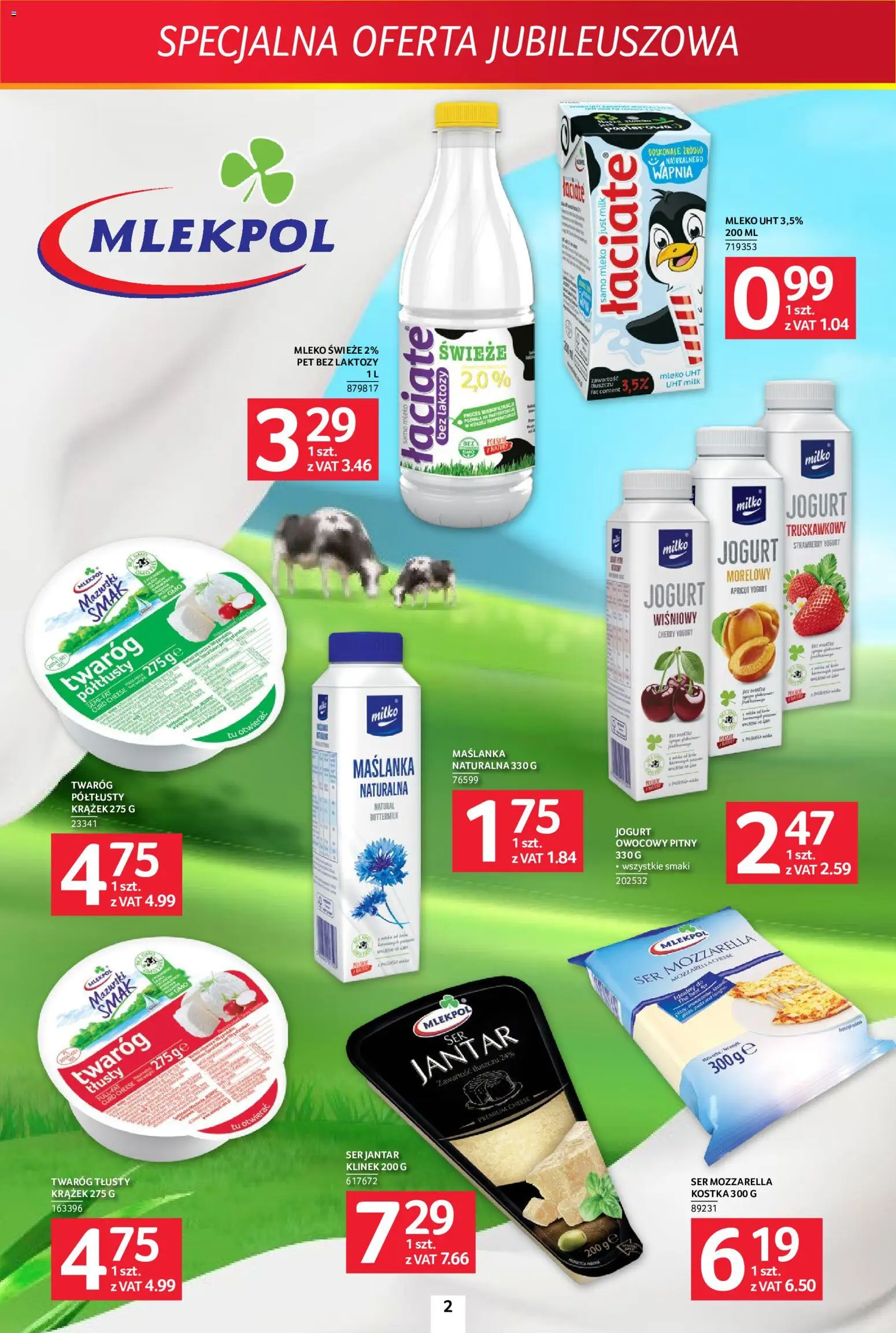 Selgros cash&carry gazetka - Specjalna oferta jubileuszowa od 02.06.2026 | Strona: 2 | Produkty: Twaróg tłusty, Mleko, Jogurt, Twaróg