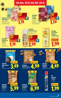 Lidl - Flugblatt ab 24.09.2026 gültig | Seite: 42 | Produkte: Vanille, Vollmilch, Haselnüsse, Geröstet