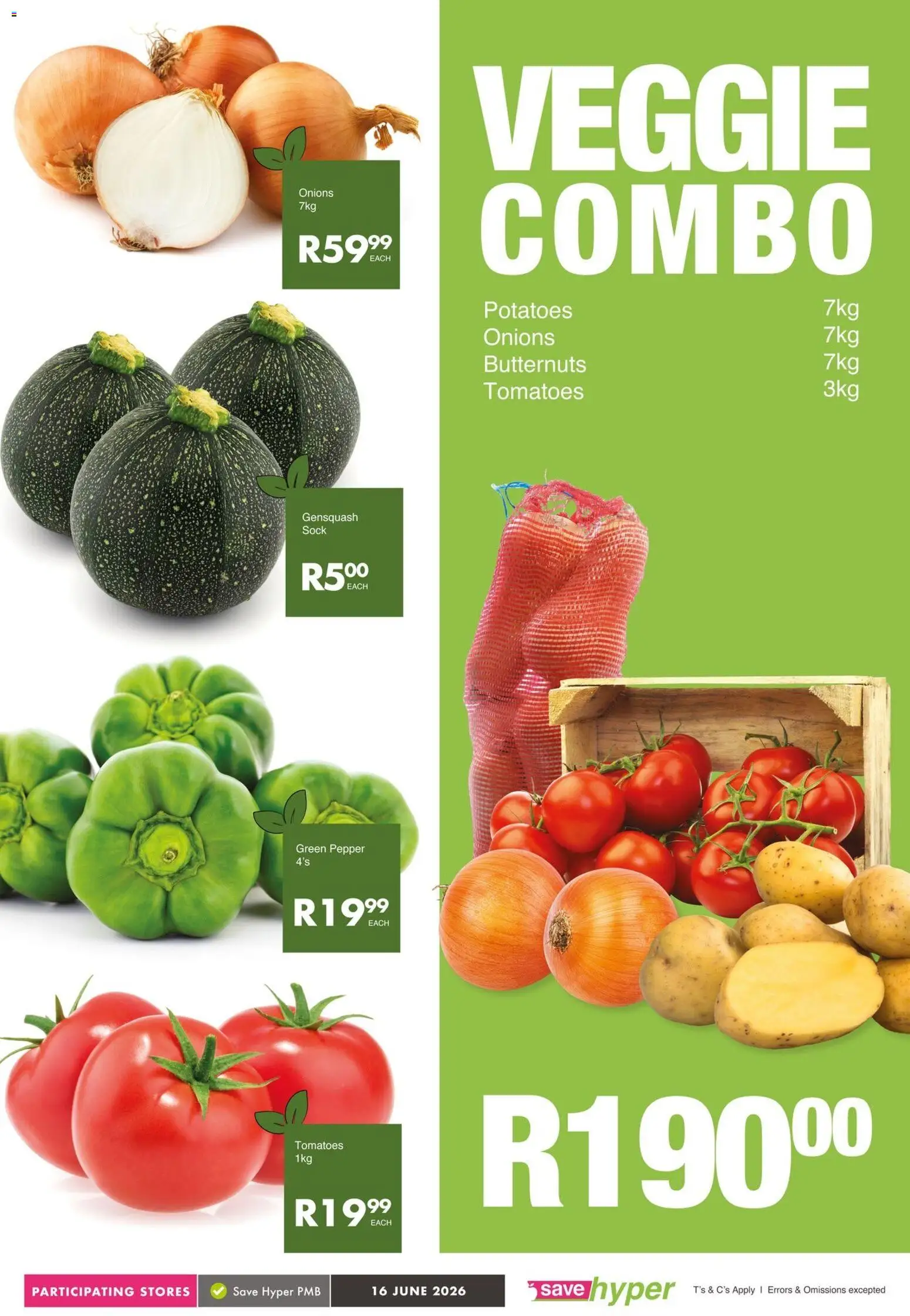 New Save catalogue – valid from 16.06.2026 | Page: 9 | Products: Tomatoes, Potatoes, Onions, Pepper