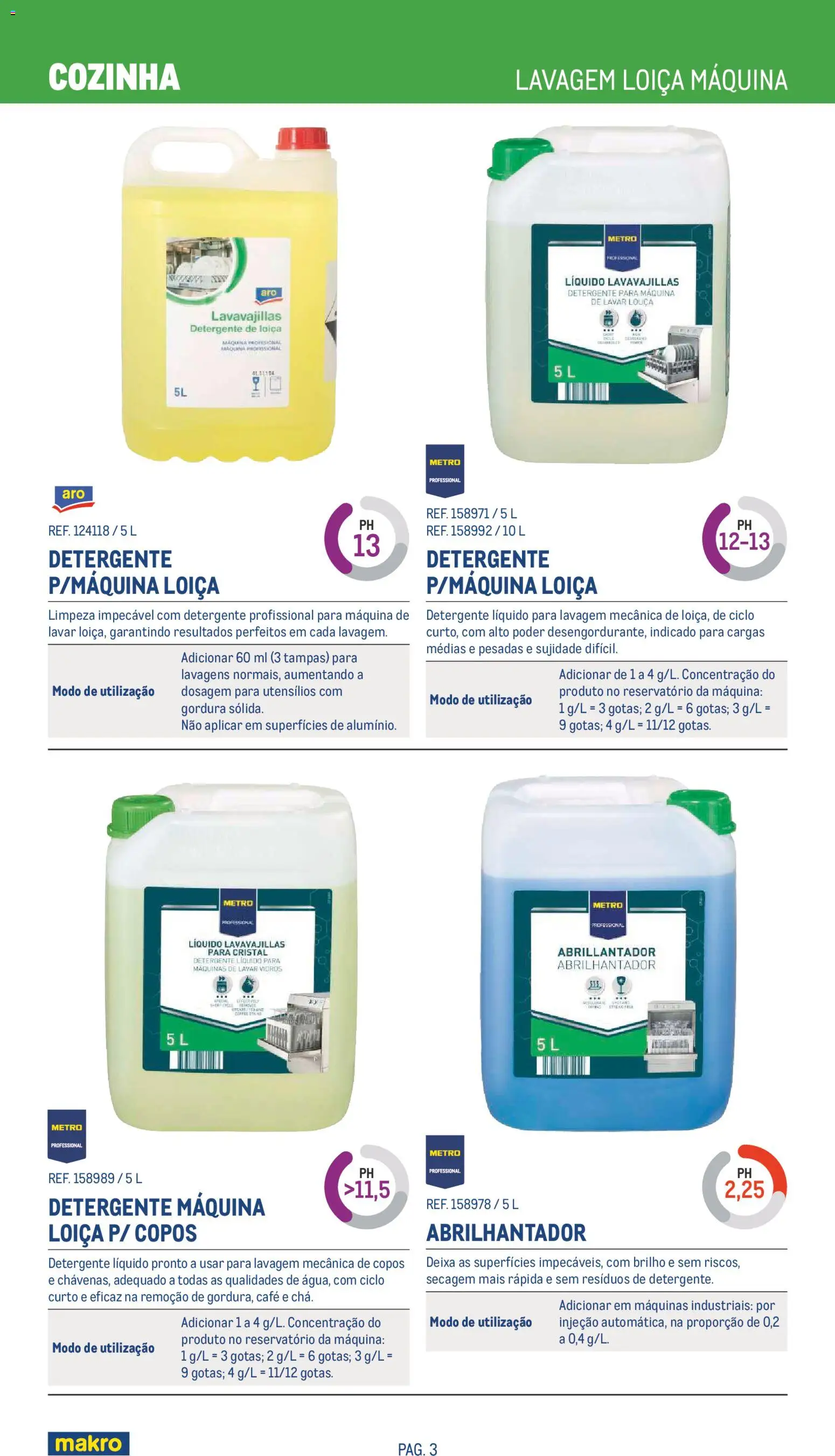 Makro Especial Limpeza 2026 │ válido de 20.05.2026 | Página: 3 | Produtos: Máquina de lavar, Abrilhantador, Detergente, Café