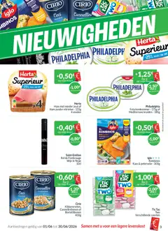 Intermarché - De juniaanbiedingen - Voorbeeld van een folder van Intermarché, geldig van 01.06.2026 | Pagina: 3 | Producten: Ham, Feta, Kész piskótalap, Kaart