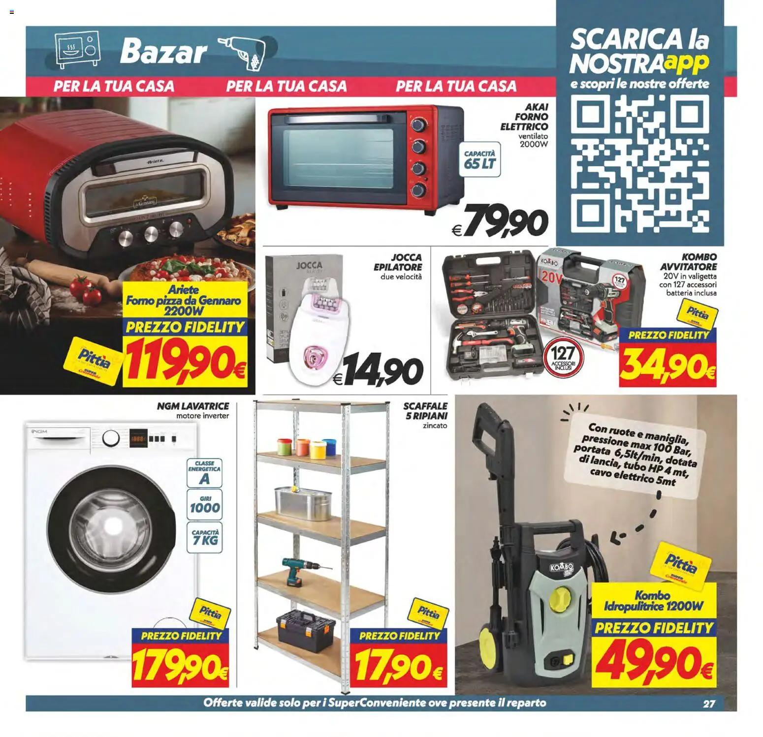 Volantino SuperConveniente del 28.04.2026 | Pagina: 27 | Prodotti: Pizza, Avvitatore, Forno, Epilatore
