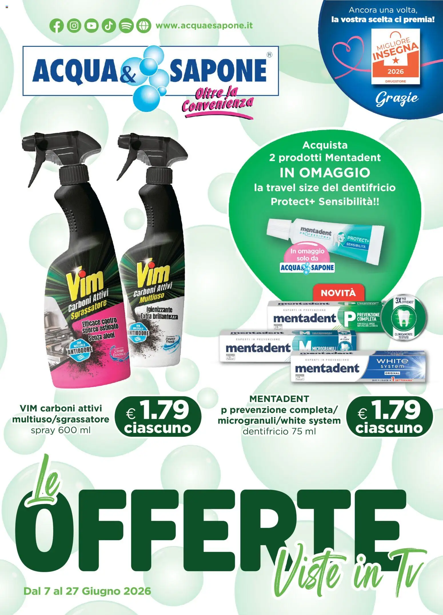 Volantino Acqua e Sapone del 07.06.2026 | Pagina: 1