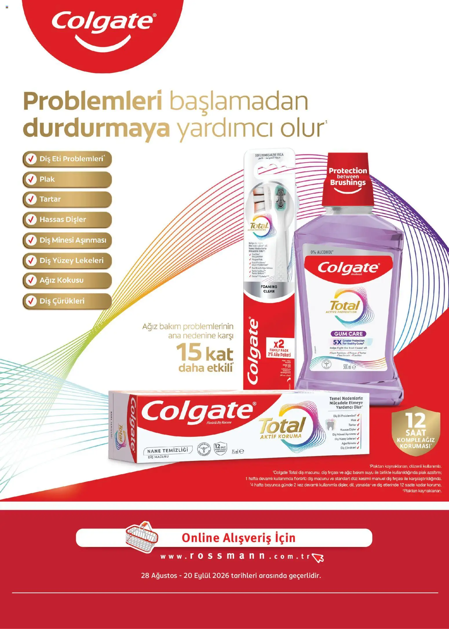 Rossmann - Ağız Bakım Festivali Kataloğu - 28 Ağustos 2026 tarihinden itibaren geçerlidir | Sayfa: 16 | Ürünler: Diş macunu, Diş fırçası, Saat, Nane