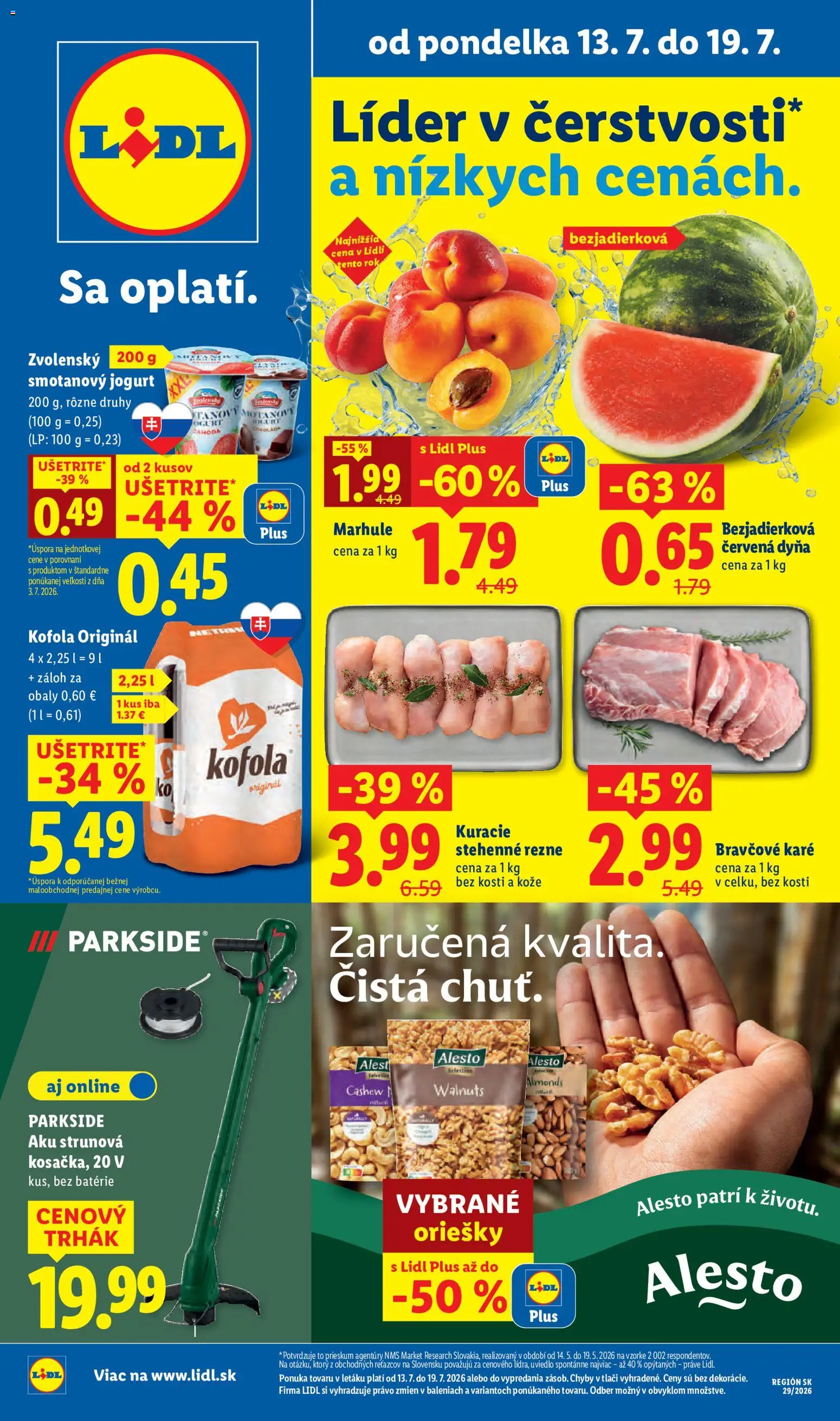 Lidl leták od 13.07.2026 → Aktuálna online ponuka catalogue cover