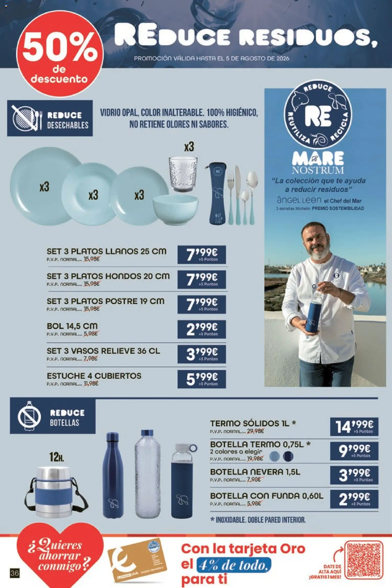 Eroski Oh! Oferta Pontevedra │ válido desde el 11.06.2026 | Página: 36 | Productos: Vasos, Té, Funda, Nevera