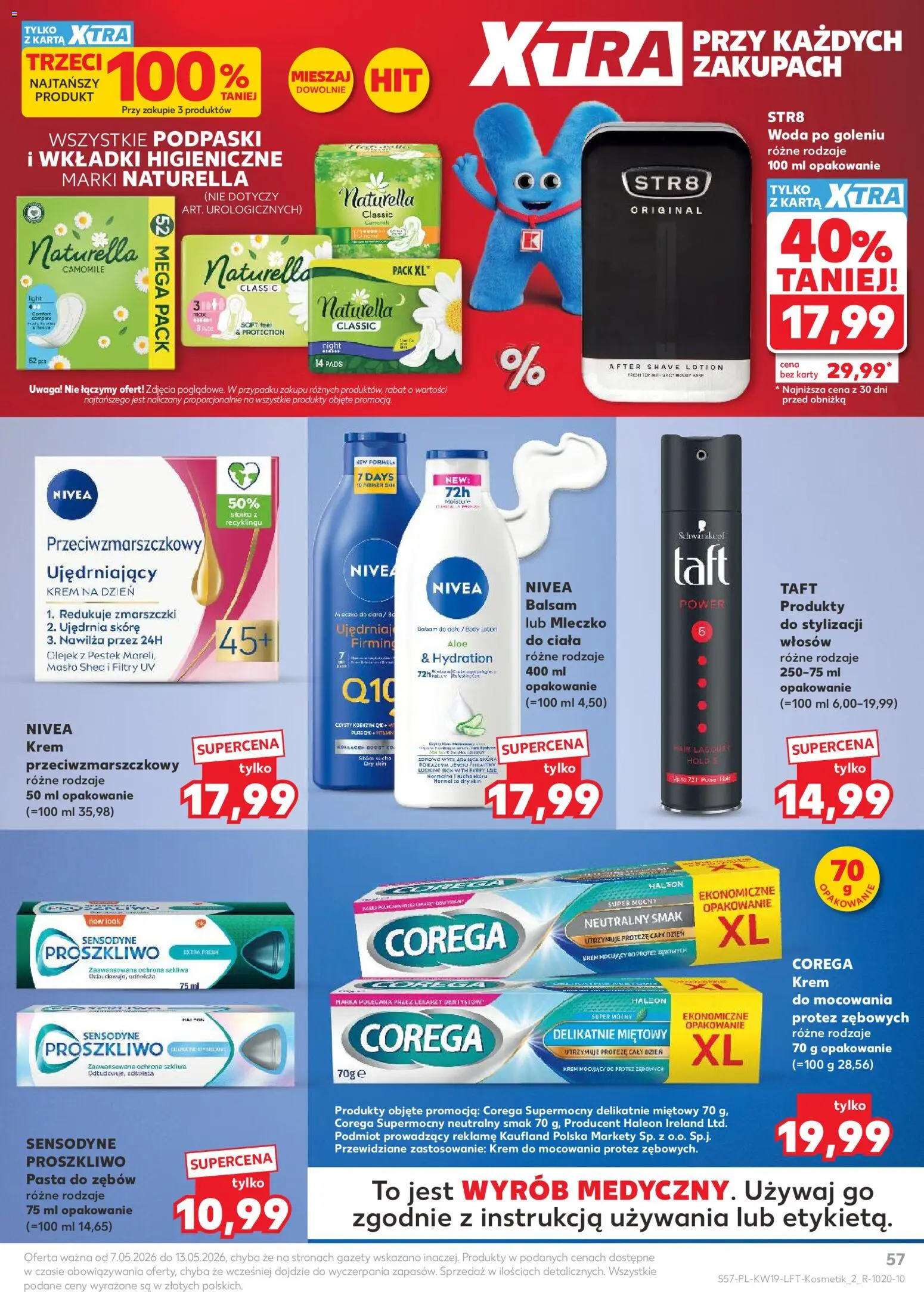 Kaufland Polsko leták od 07.05.2026 | Strana: 57 | Produkty: Nivea, Krém, Karty, Body