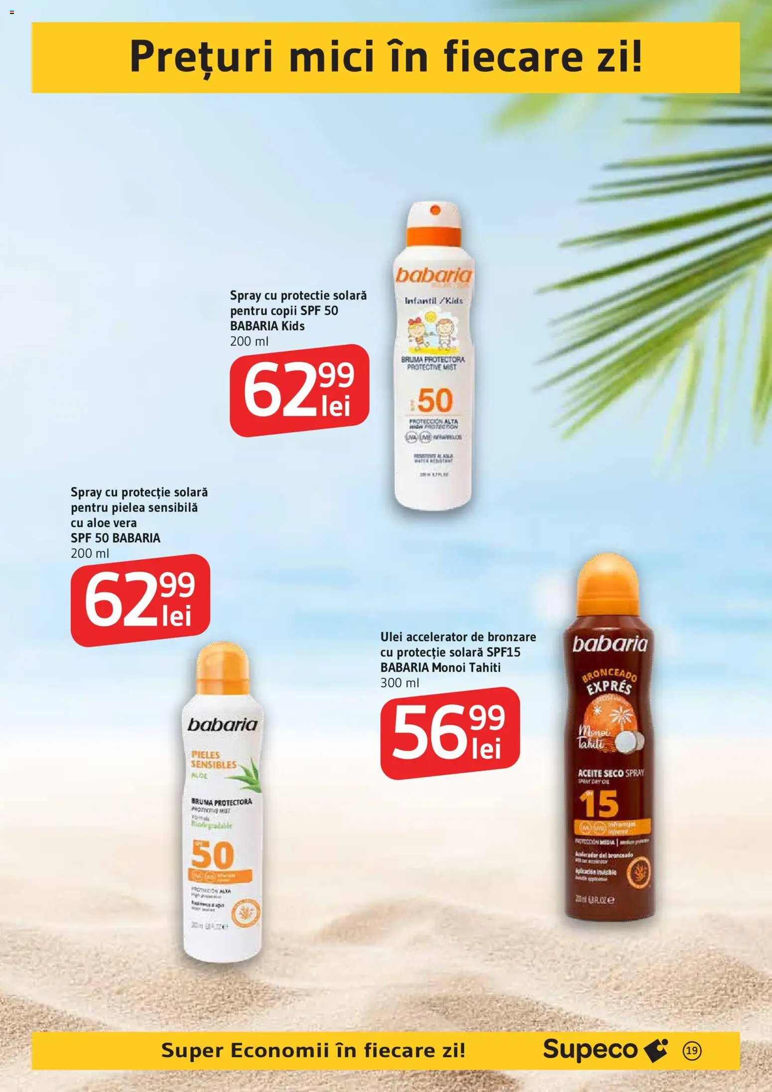 Noul catalog Supeco – valabil de la 06.08.2026 | Pagină: 19 | Produse: Aloe vera, Mici, Ulei, Protecție solară