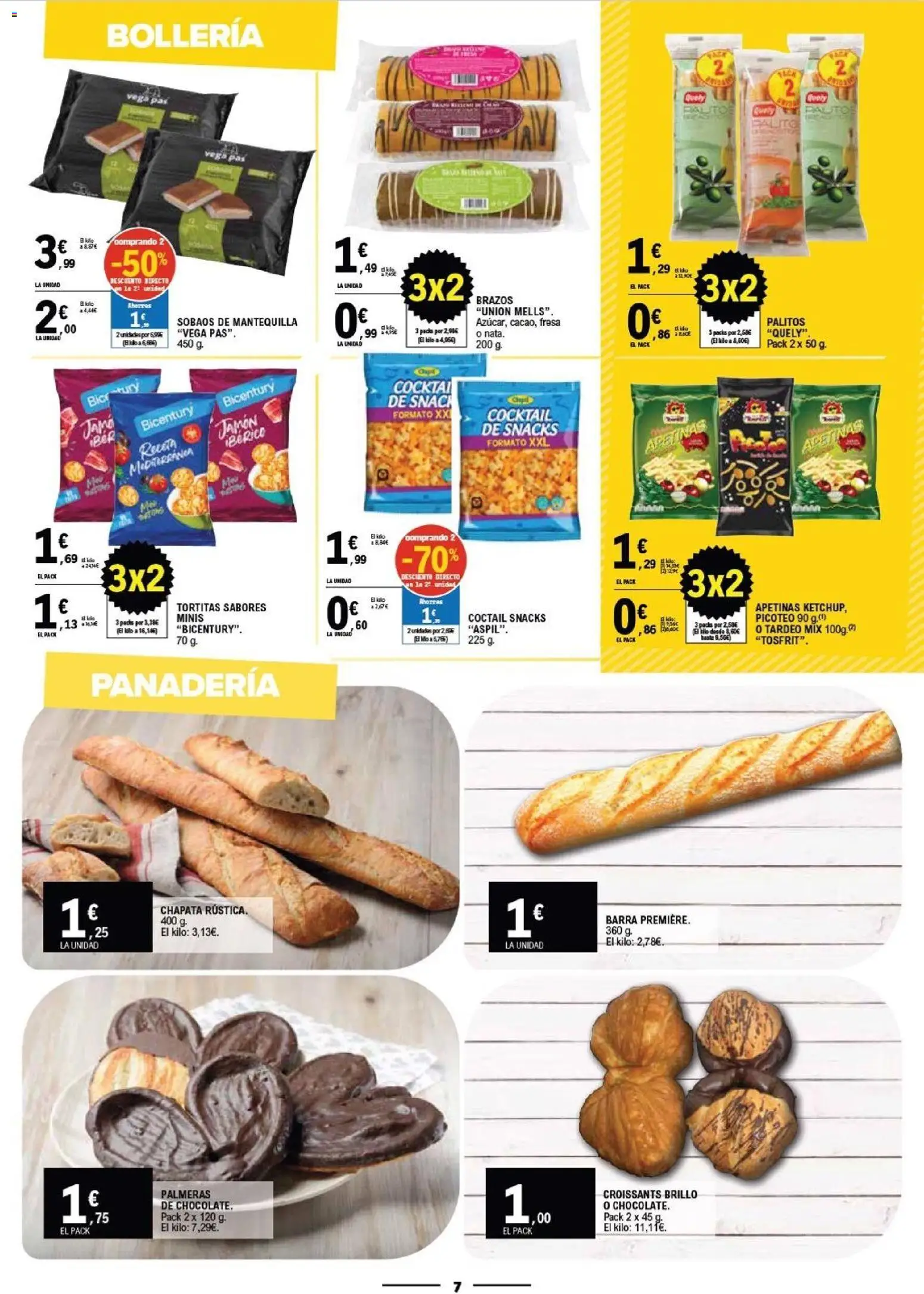 E.Leclerc Vitoria │ válido desde el 08/07/2026 | Página: 7 | Productos: Jamón, Palmeras, Panadería, Συσκευή ροής