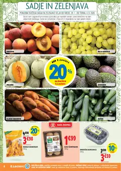 E.leclerc katalog akcije – veljaven od 29.07.2026 | Stran: 6 | Izdelki: Grozdje, Avokado, Krompir, Sadje