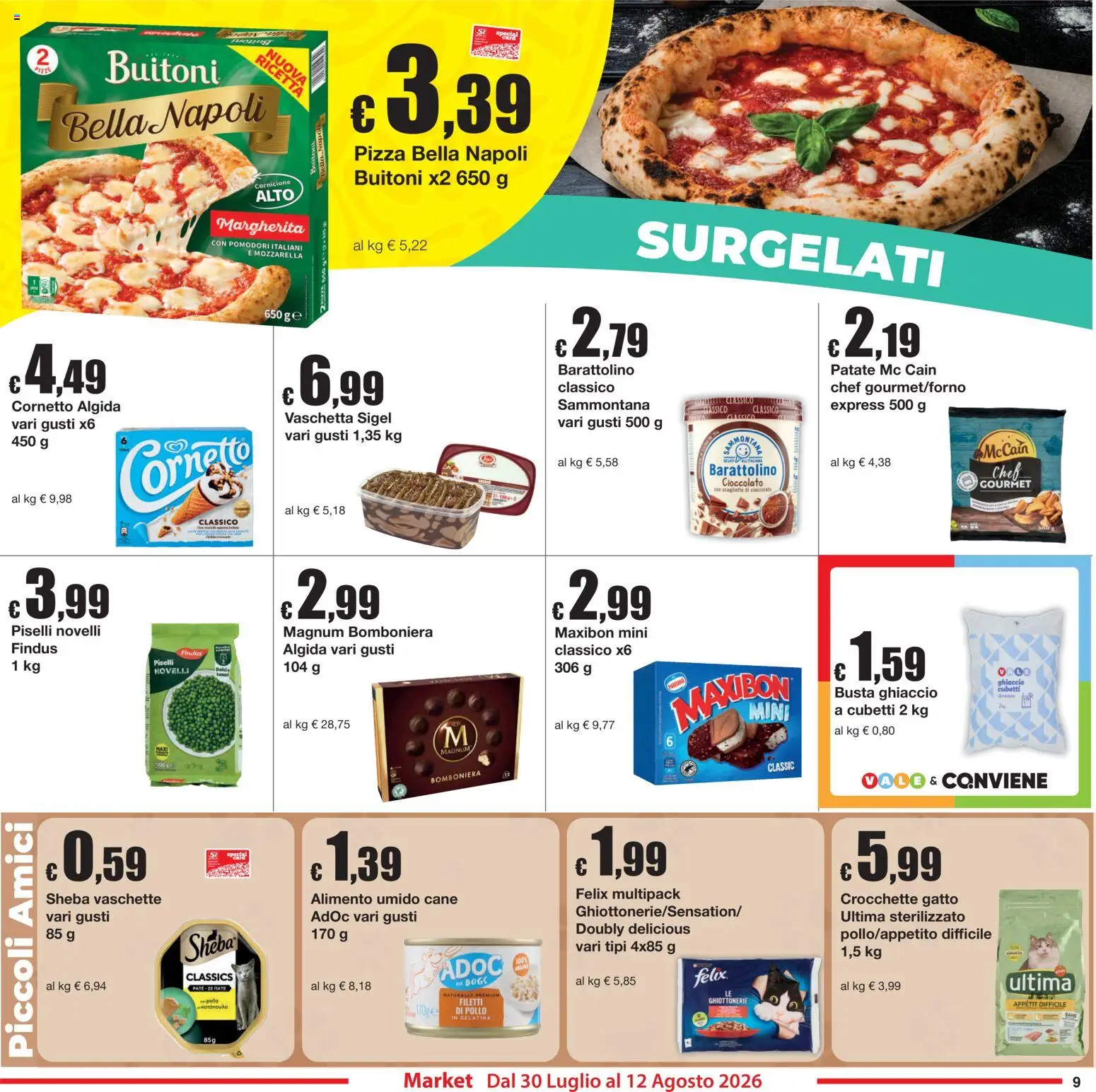 Volantino Sì con Te del 30/07/2026 | Pagina: 9 | Prodotti: Paté, Cioccolato, Pomodori, Vaschette