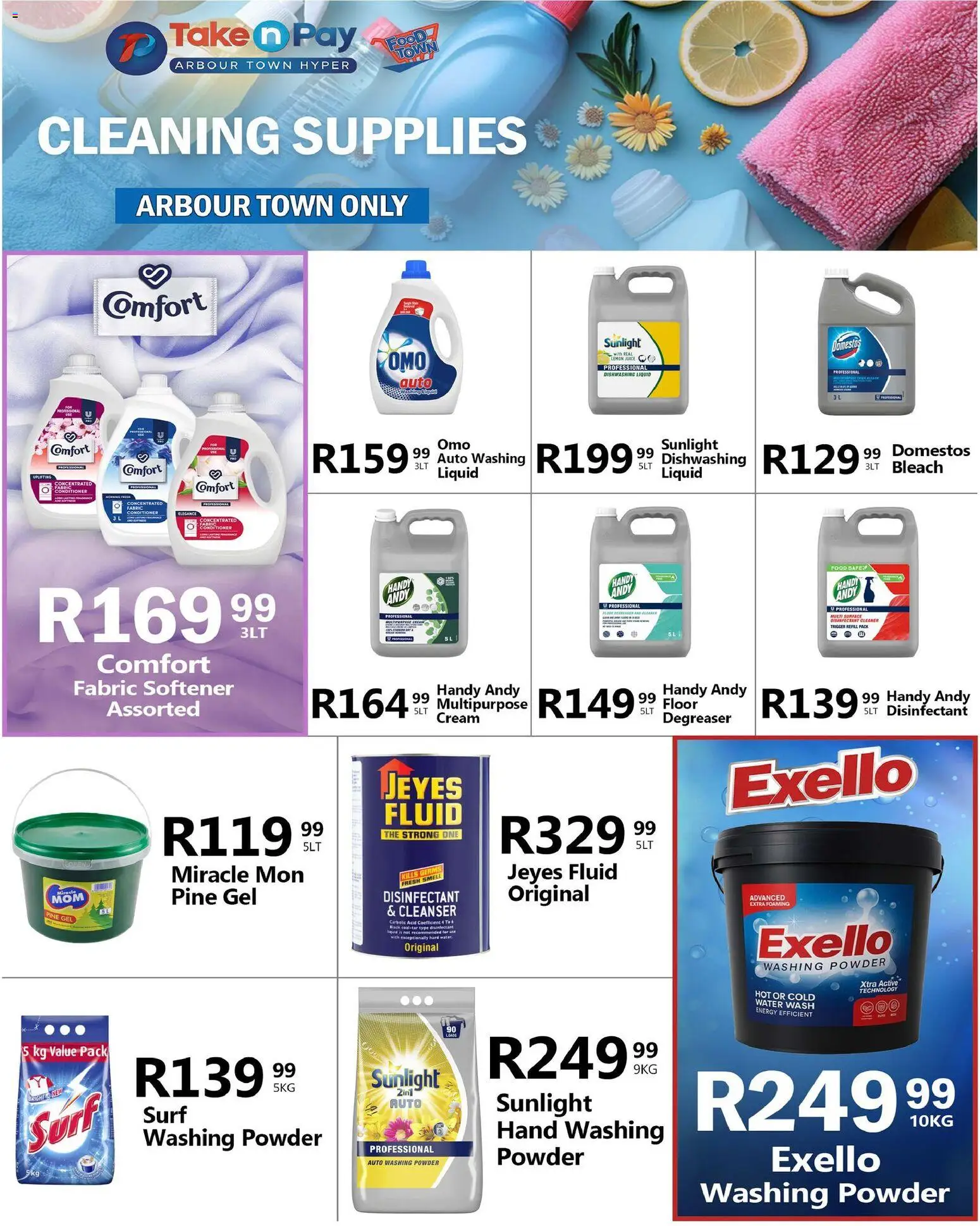 New Take n Pay catalogue – valid from 09.03.2026 | Page: 39 | Products: Disinfectant, Bleach, Water, Lemon