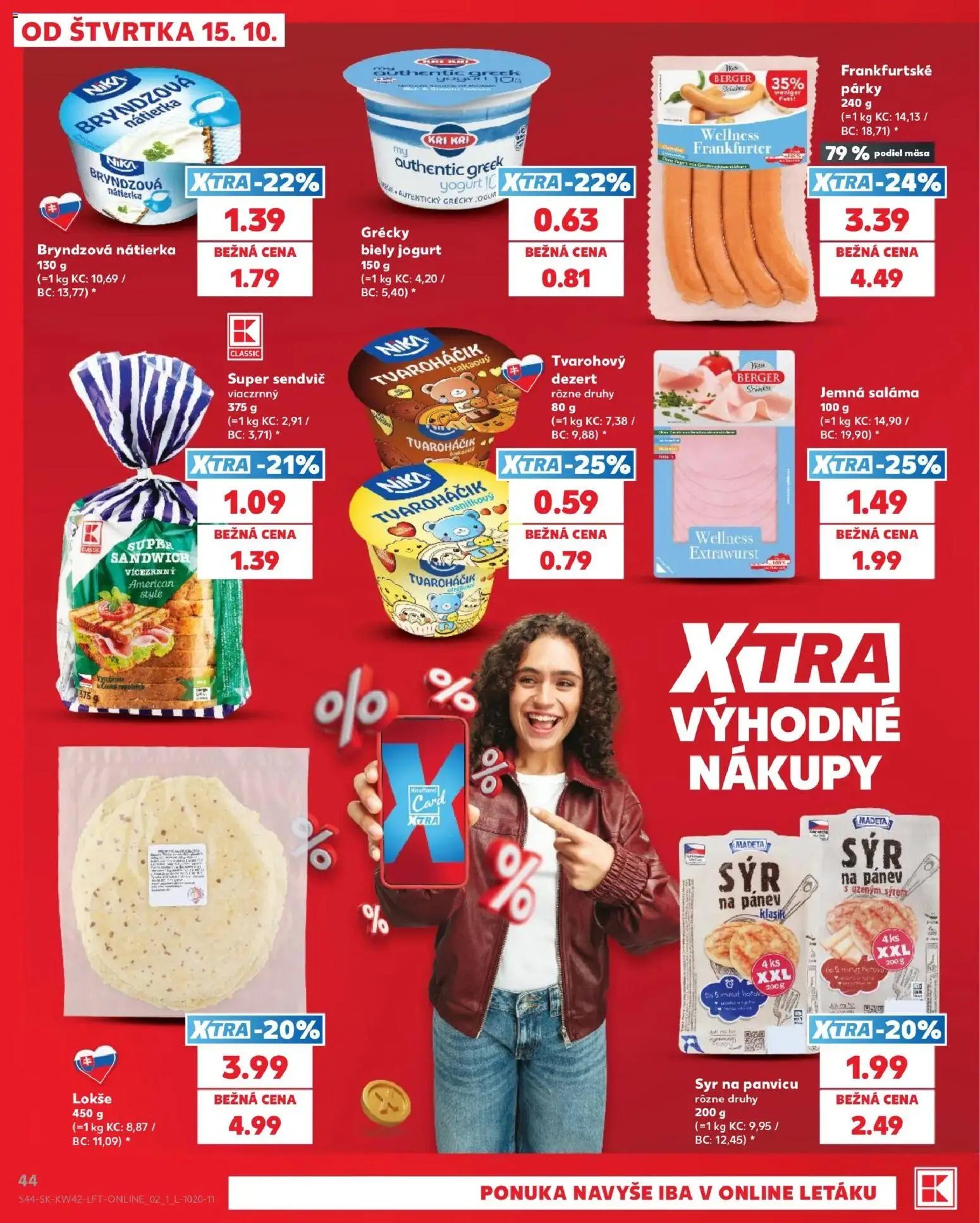 Kaufland SK akciós ujság - amely érvényes a következő dátumtól: 2026.10.15. | Oldal: 44