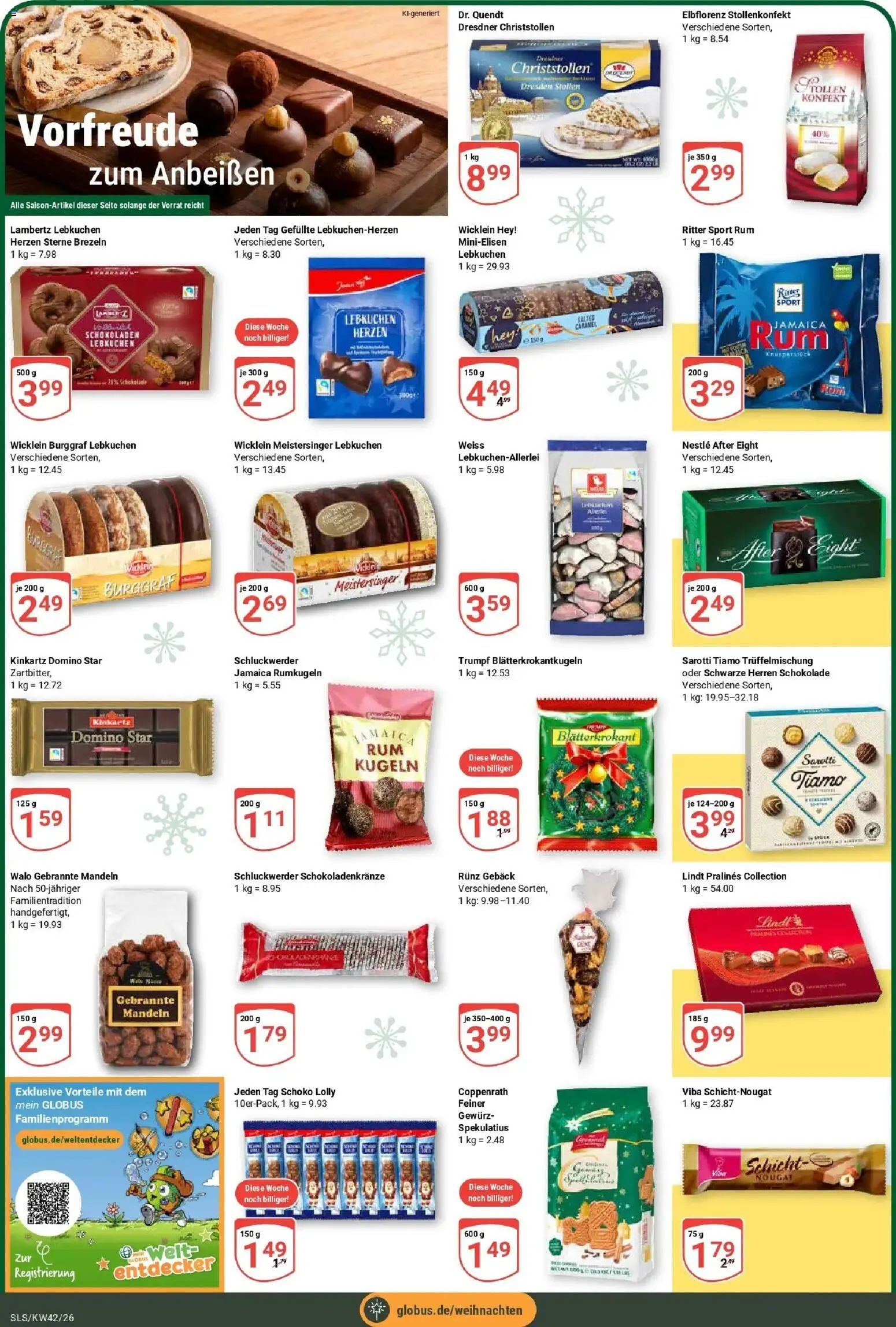Globus Prospekt Saarlouis (ab 12.10.2026) » Angebote online | Seite: 7 | Produkte: Rum, Mandeln, Rumkugeln, Lindt