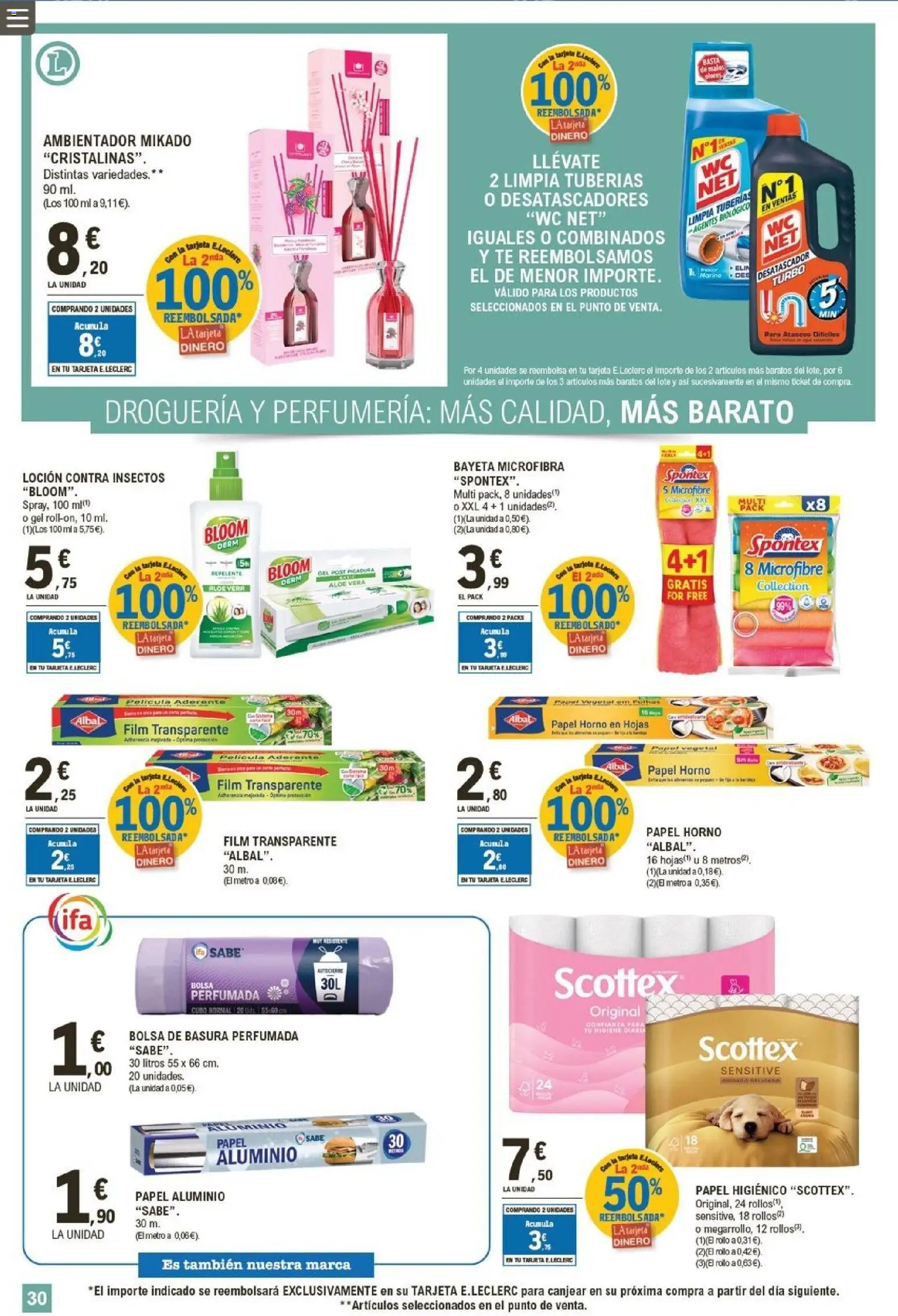 E.Leclerc folleto │ válido desde el 20.05.2026 | Página: 30 | Productos: Papel higienico, Té, Bolsa, Horno