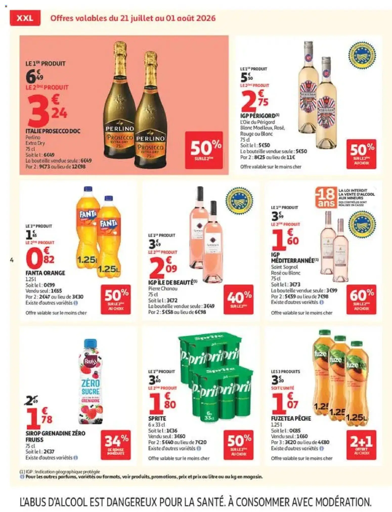 {H1} | Page: 4 | Produits: Sucre, Pêche, Italie prosecco, Prosecco