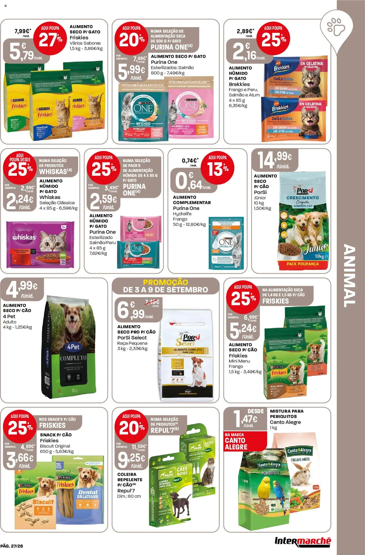 Intermarché Folheto Contact │ válido de 03/09/2026 | Página: 27 | Produtos: Atum, Croquetes, Gelatina, Repelente