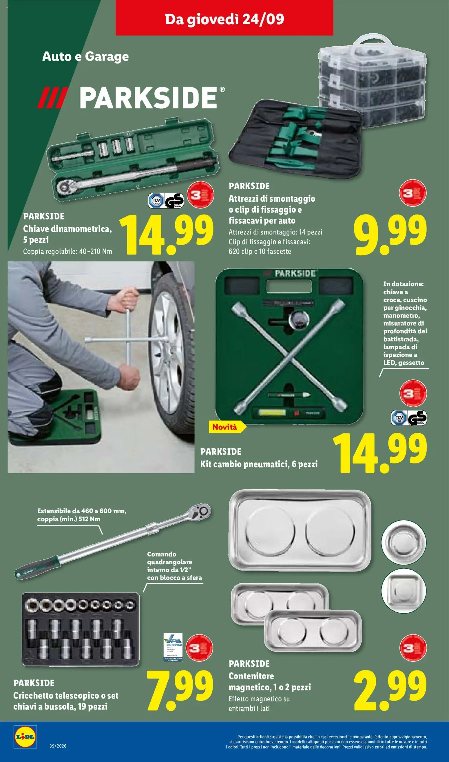 Volantino Lidl del 24/09/2026 | Pagina: 32 | Prodotti: Contenitore, Fascette, Cuscino, Lampada
