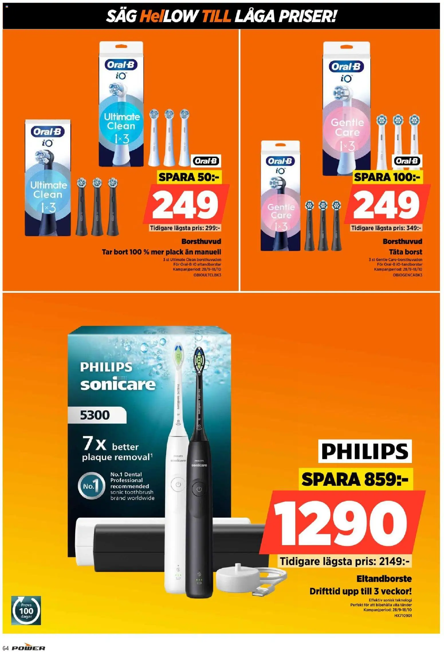Power reklamblad aktuell från 12/10/2026 | Sida: 64 | Produkter: Eltandborste, Såg